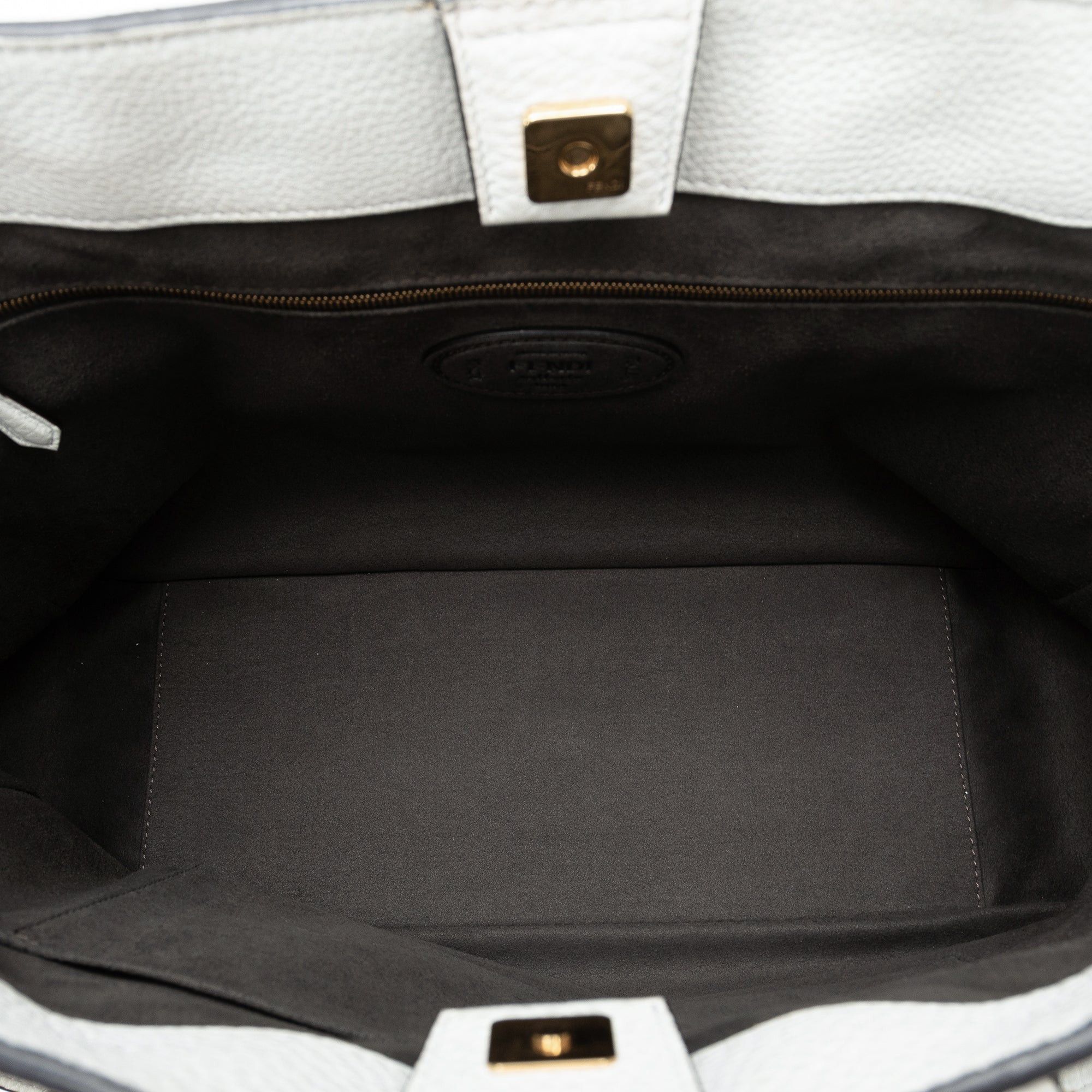 Fendi Fendi Medium Selleria FF Tote White Size ONE SIZE - 5 Thumbnail