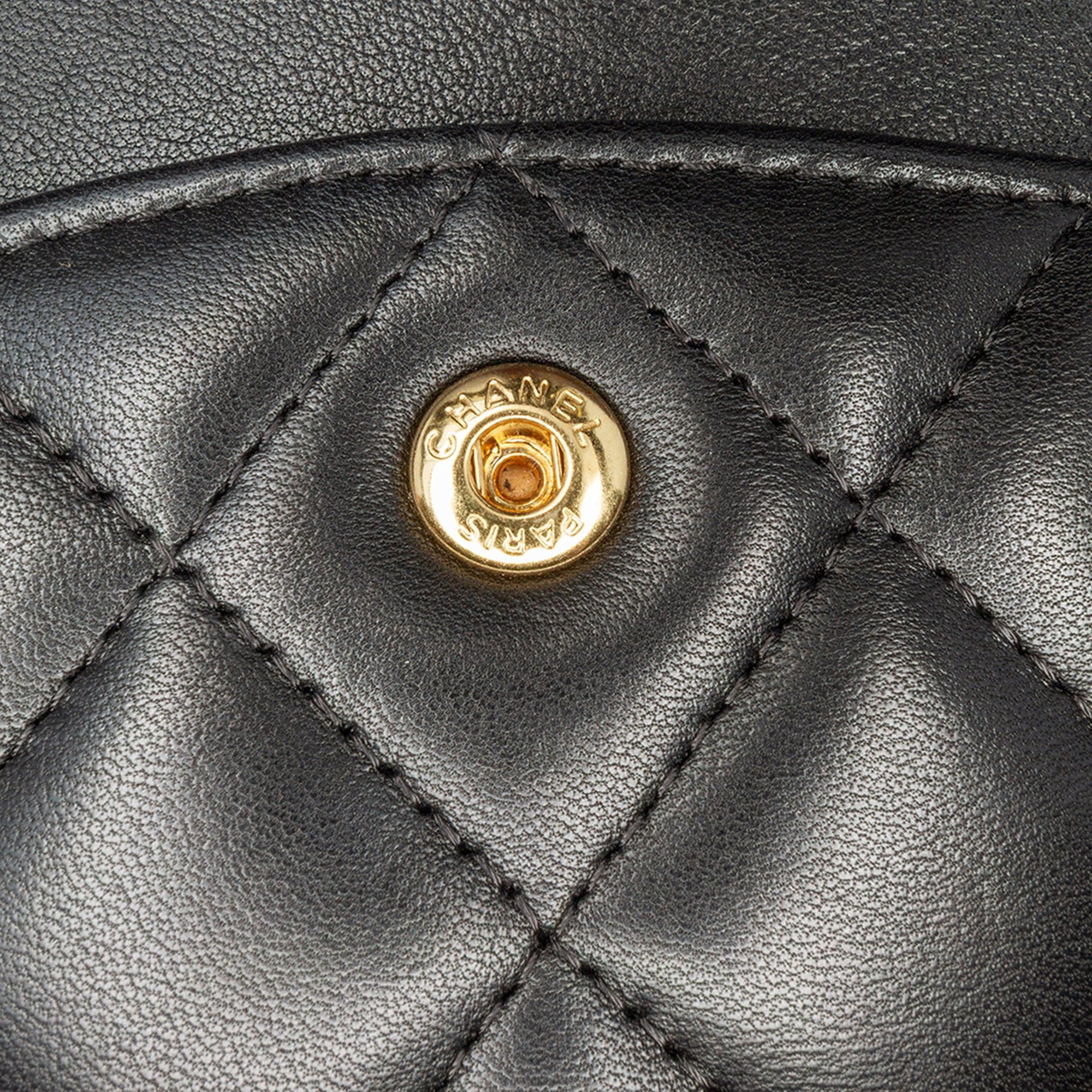 Chanel Chanel Maxi Classic Lambskin Double Flap Black Size ONE SIZE - 7 Thumbnail