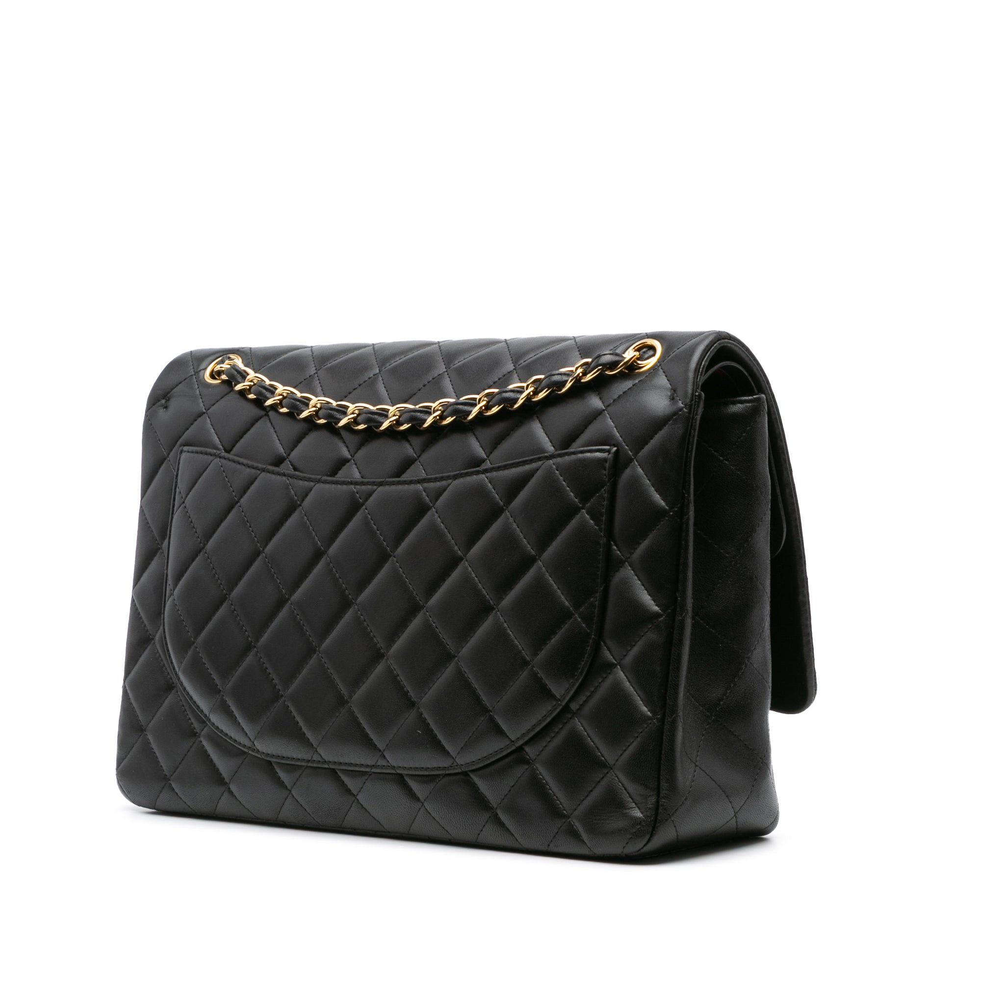 Chanel Chanel Maxi Classic Lambskin Double Flap Black Size ONE SIZE - 2 Thumbnail