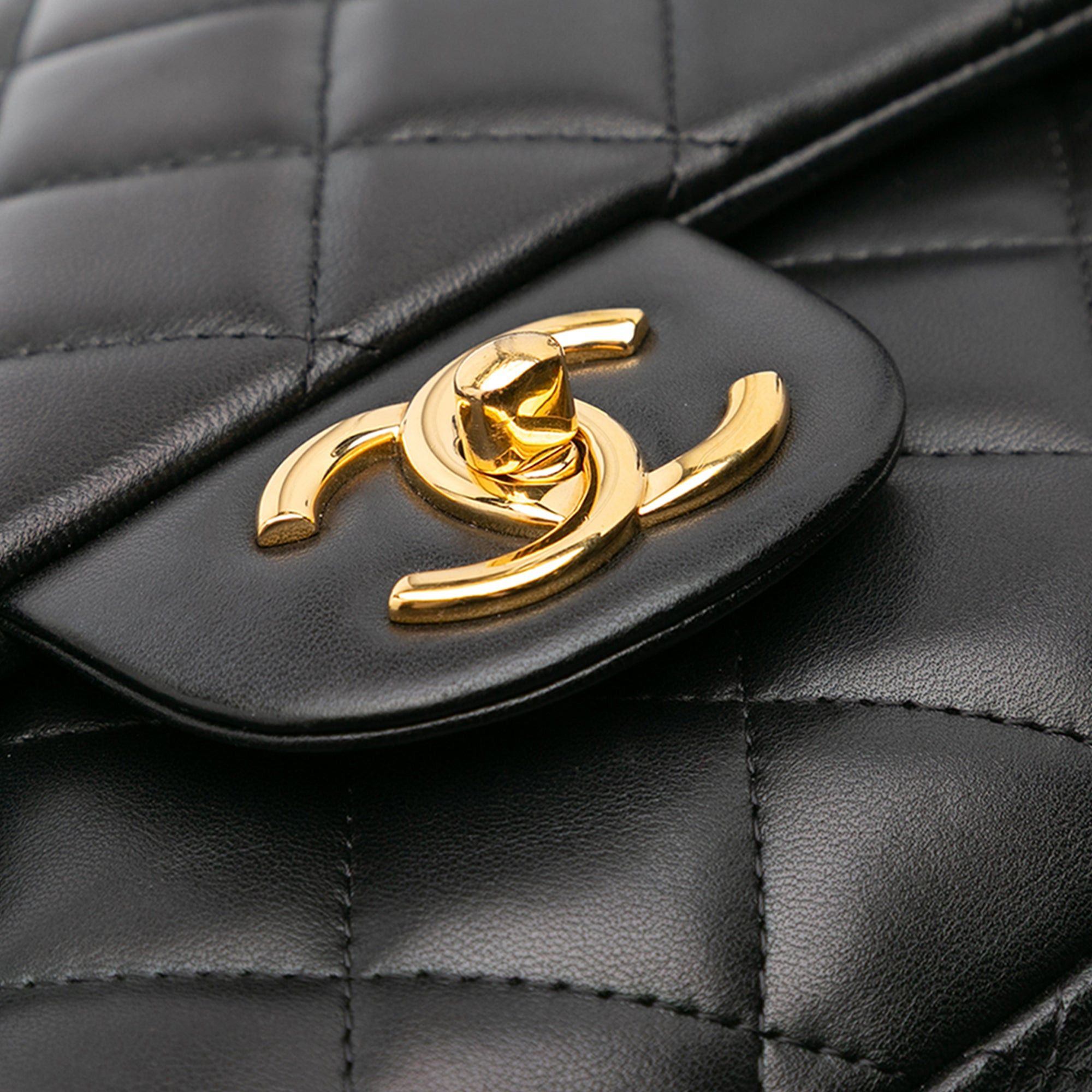 Chanel Chanel Maxi Classic Lambskin Double Flap Black Size ONE SIZE - 10 Thumbnail