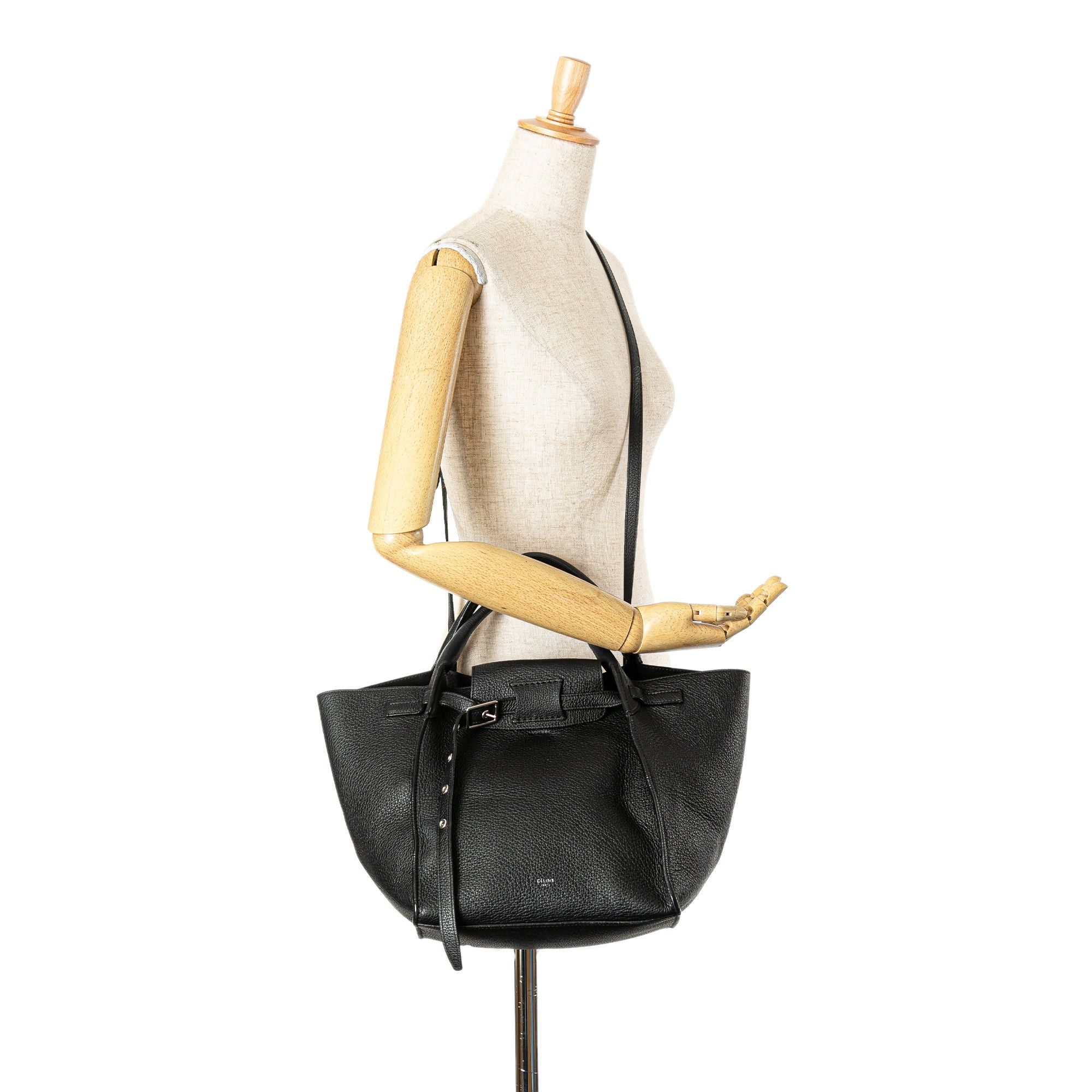 Celine Celine Small Big Leather Satchel Black Size ONE SIZE - 10 Thumbnail