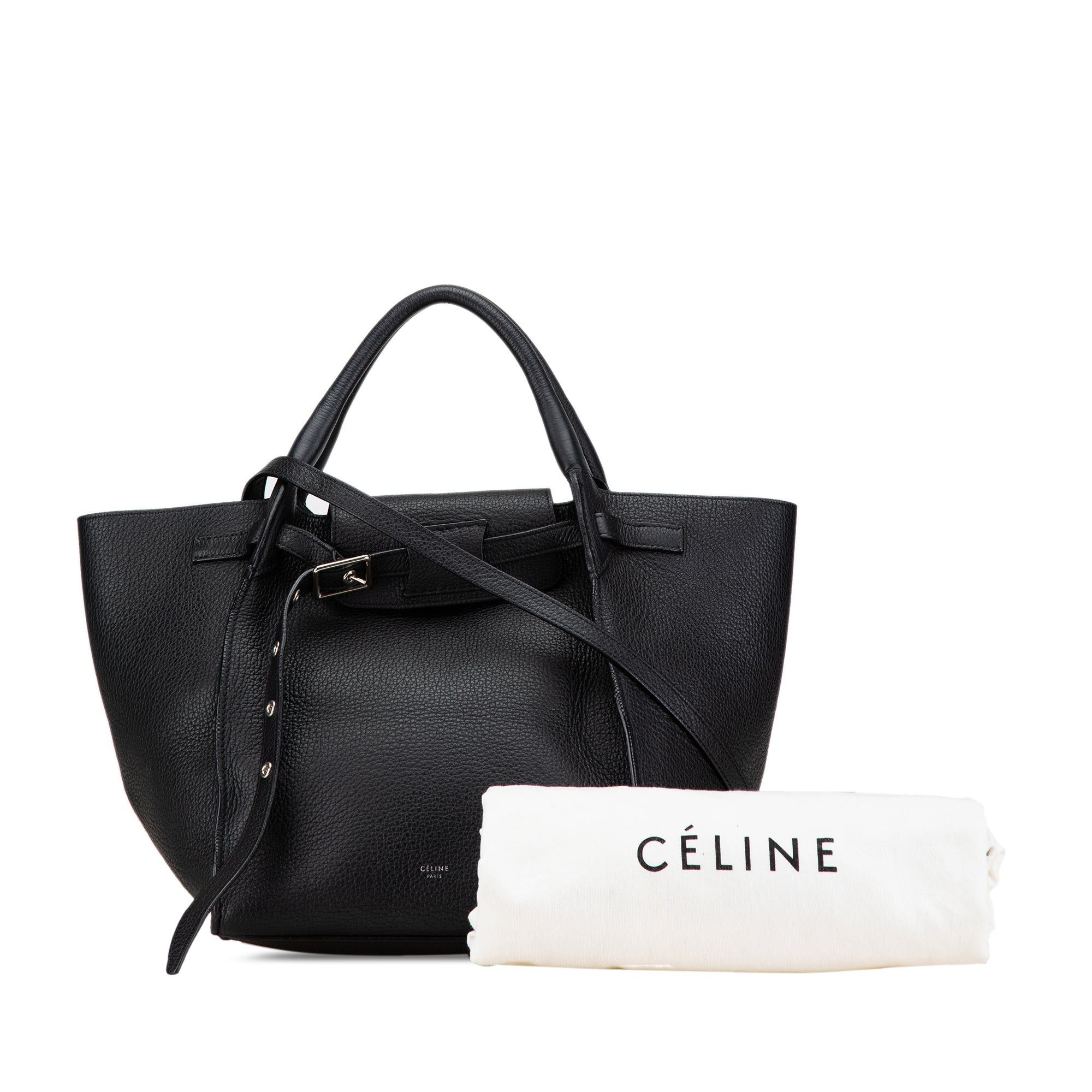 Celine Celine Small Big Leather Satchel Black Size ONE SIZE - 11 Thumbnail