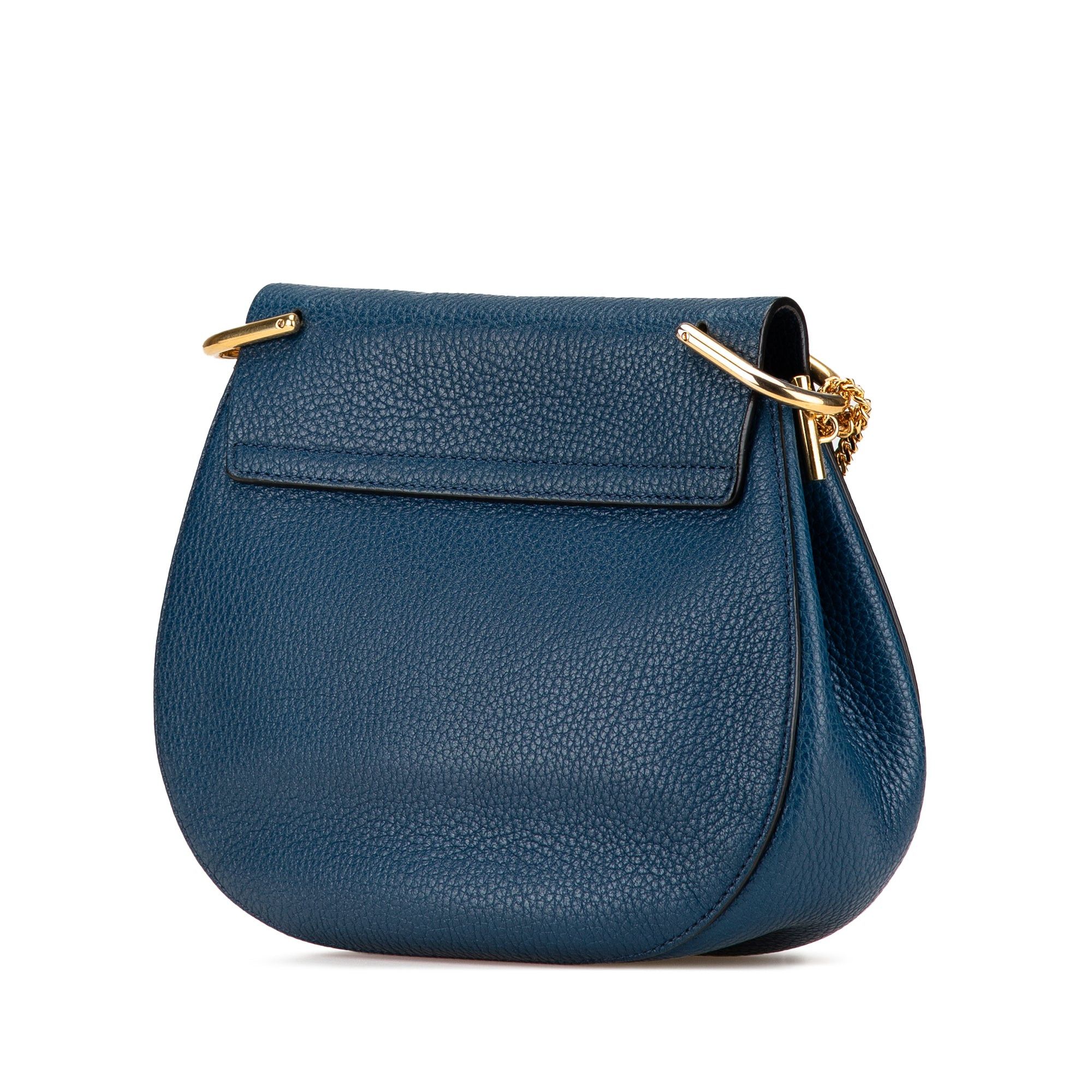 Chloe Chloé Small Leather Drew Crossbody Blue Size ONE SIZE - 2 Thumbnail