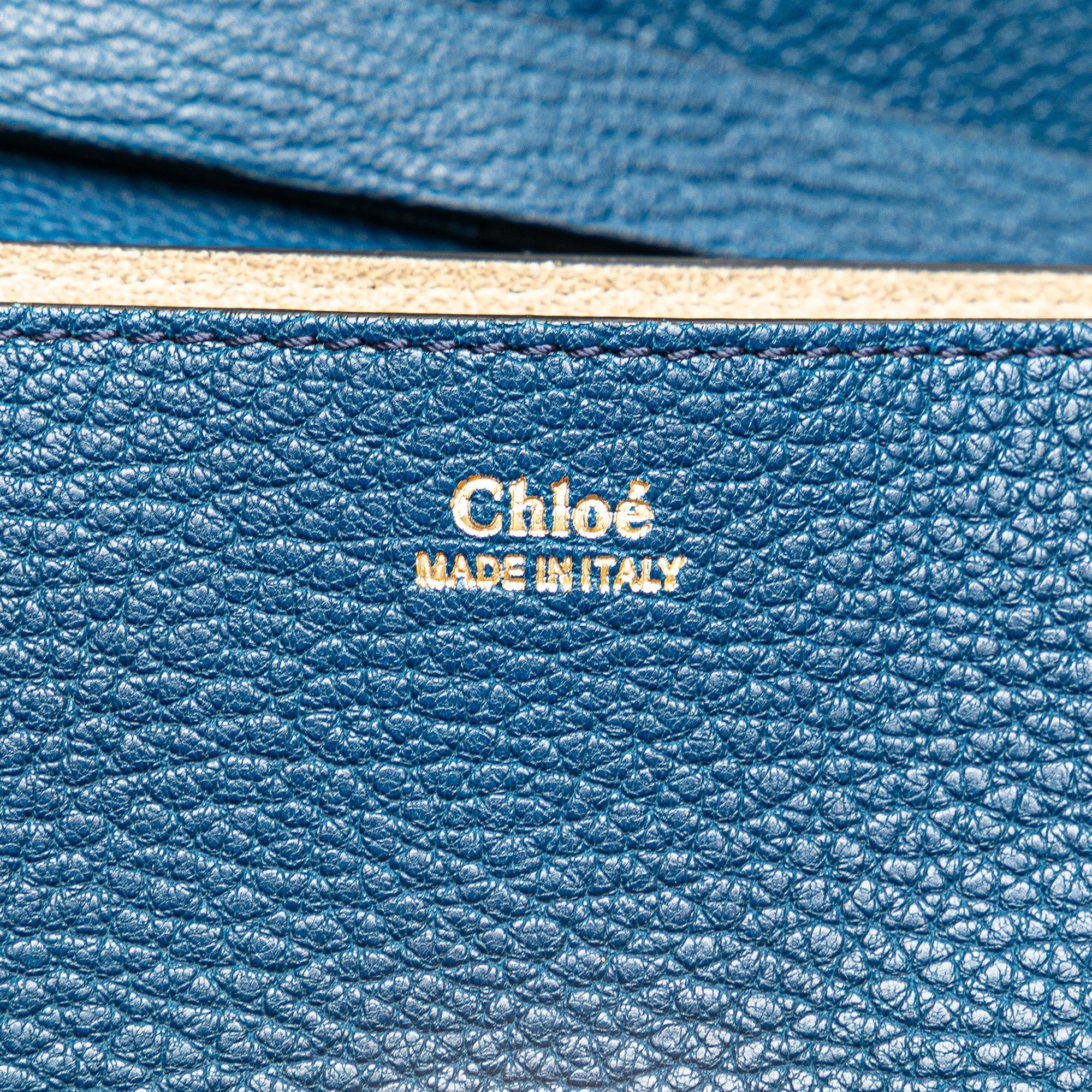Chloe Chloé Small Leather Drew Crossbody Blue Size ONE SIZE - 6 Thumbnail