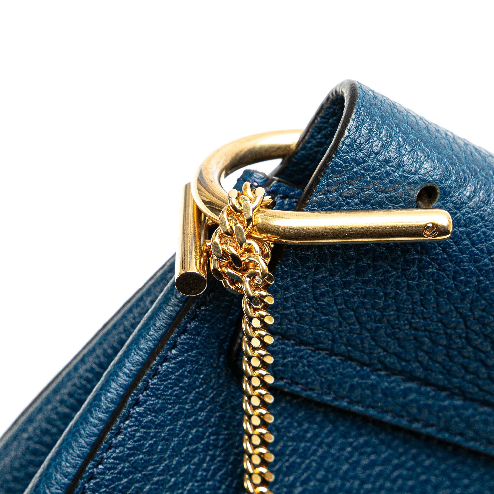 Chloe Chloé Small Leather Drew Crossbody Blue Size ONE SIZE - 10 Thumbnail