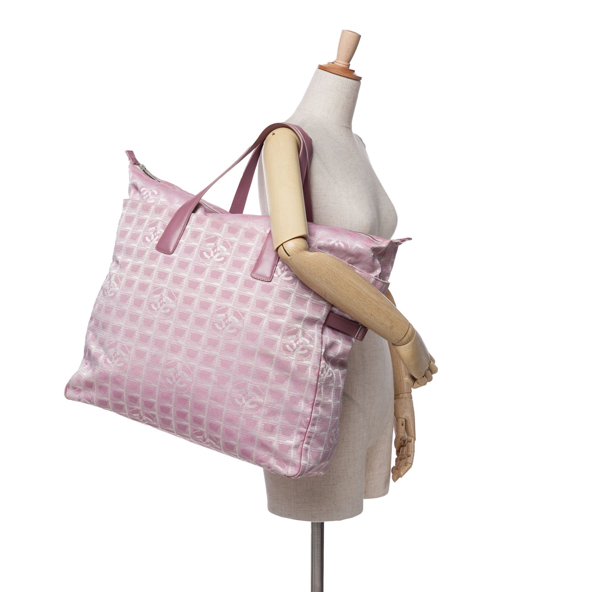 Chanel Chanel Large New Travel Line Nylon Tote Pink Size ONE SIZE - 11 Thumbnail