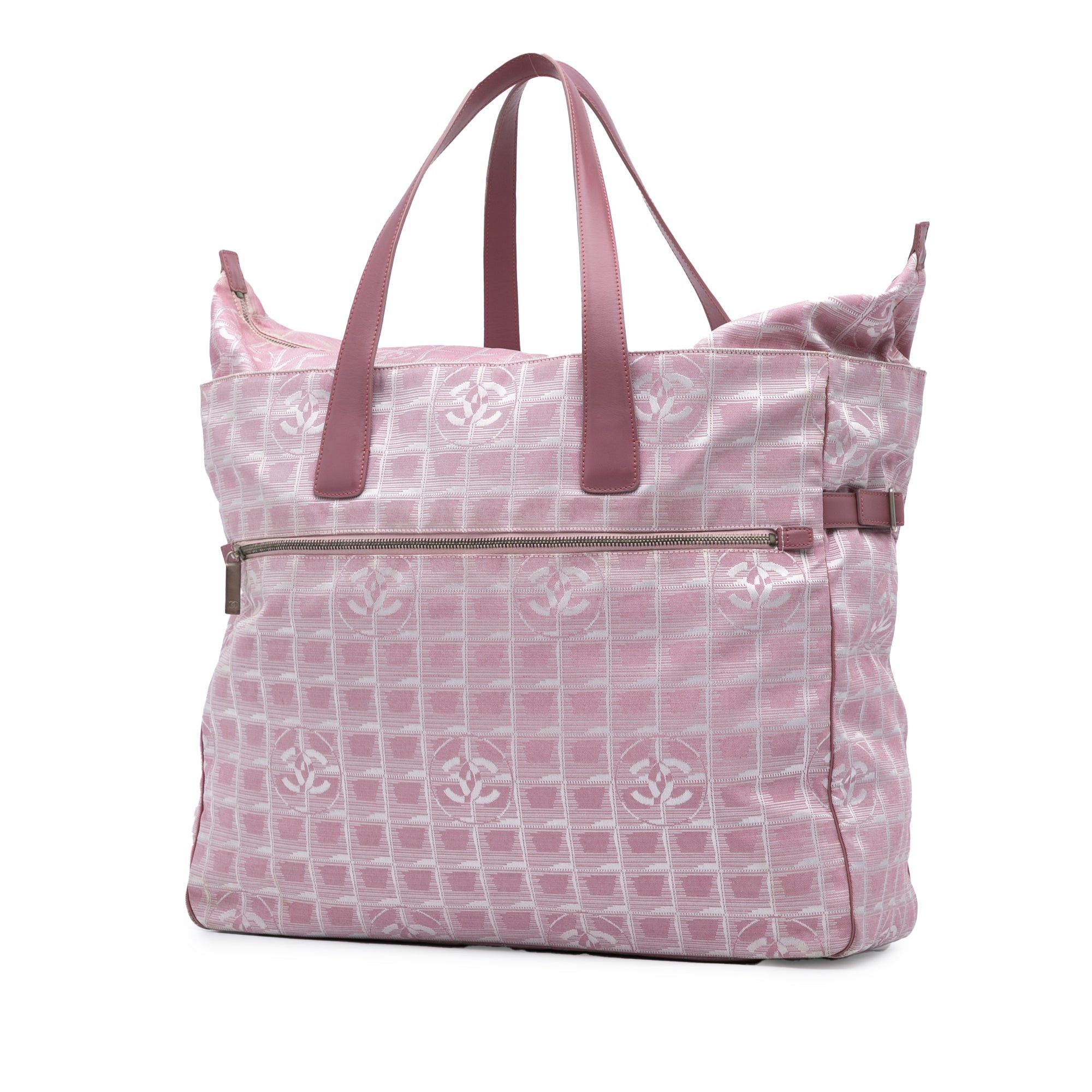 Chanel Chanel Large New Travel Line Nylon Tote Pink Size ONE SIZE - 2 Thumbnail