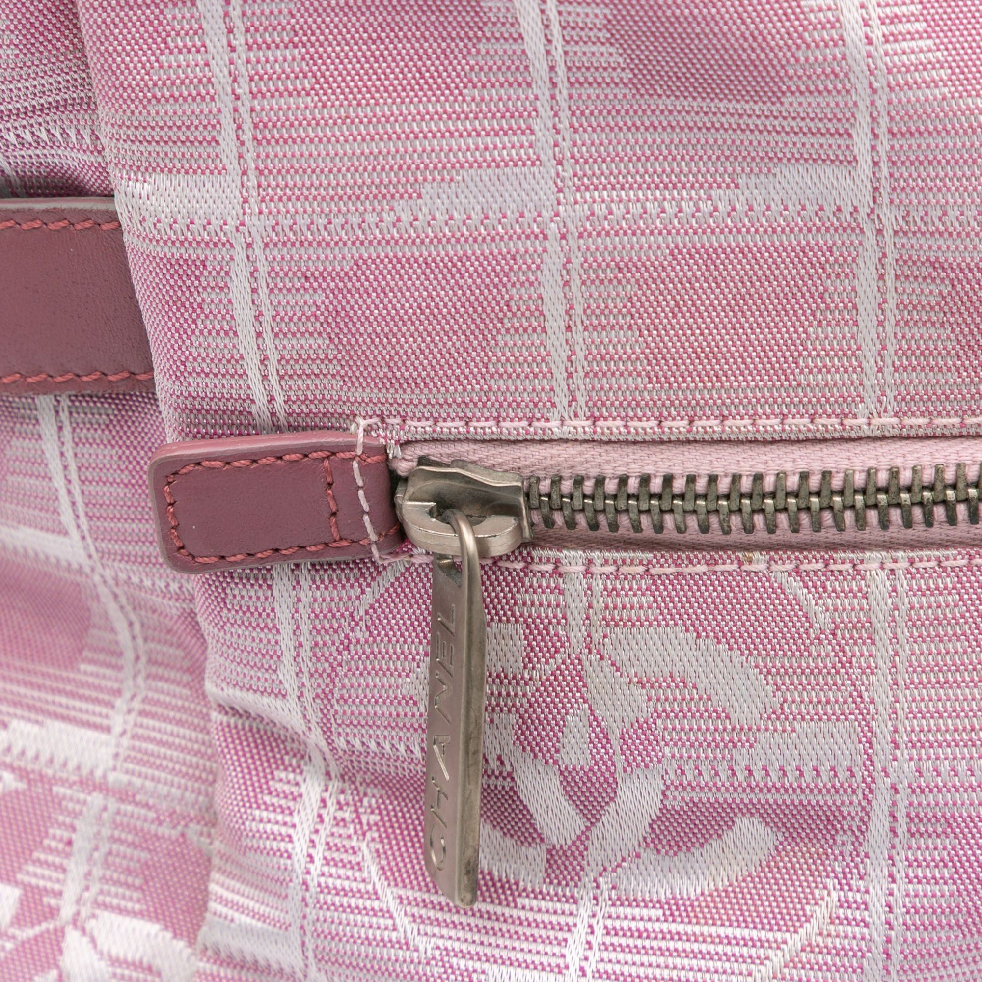 Chanel Chanel Large New Travel Line Nylon Tote Pink Size ONE SIZE - 7 Thumbnail