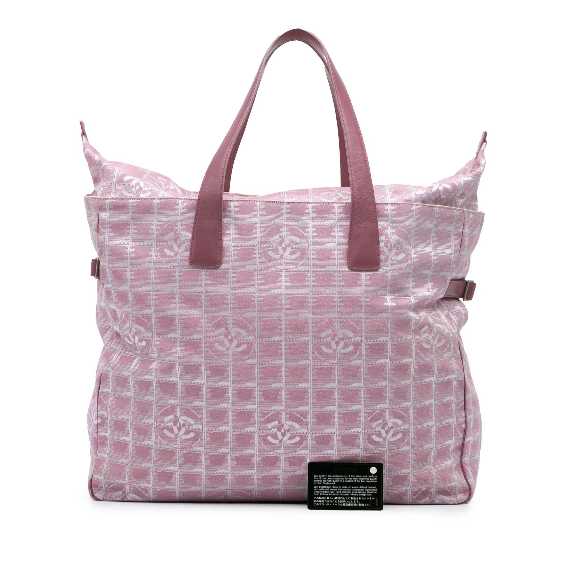 Chanel Chanel Large New Travel Line Nylon Tote Pink Size ONE SIZE - 12 Thumbnail