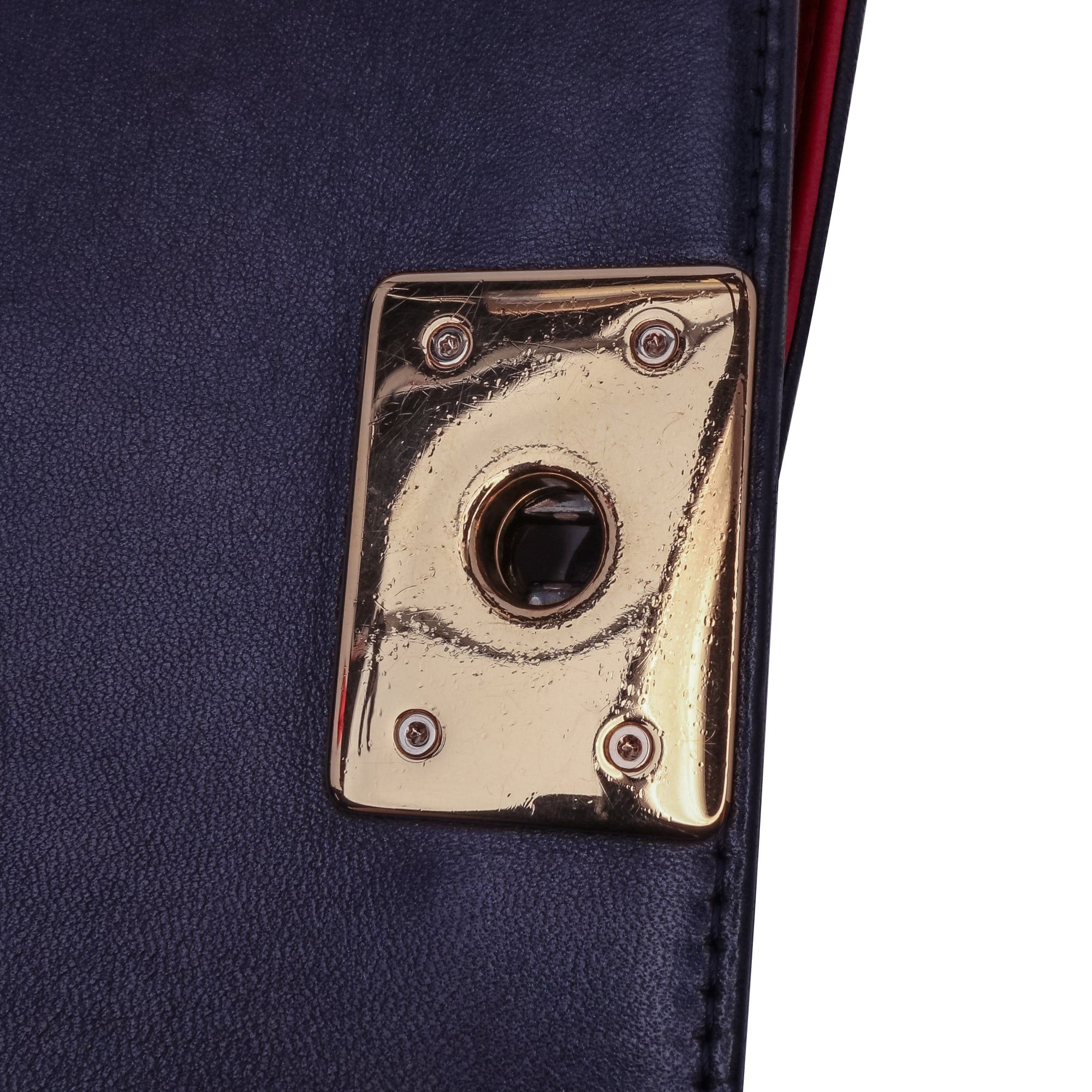 Chanel Chanel Large Lambskin Embossed Boy Cube Flap Blue Size ONE SIZE - 8 Thumbnail