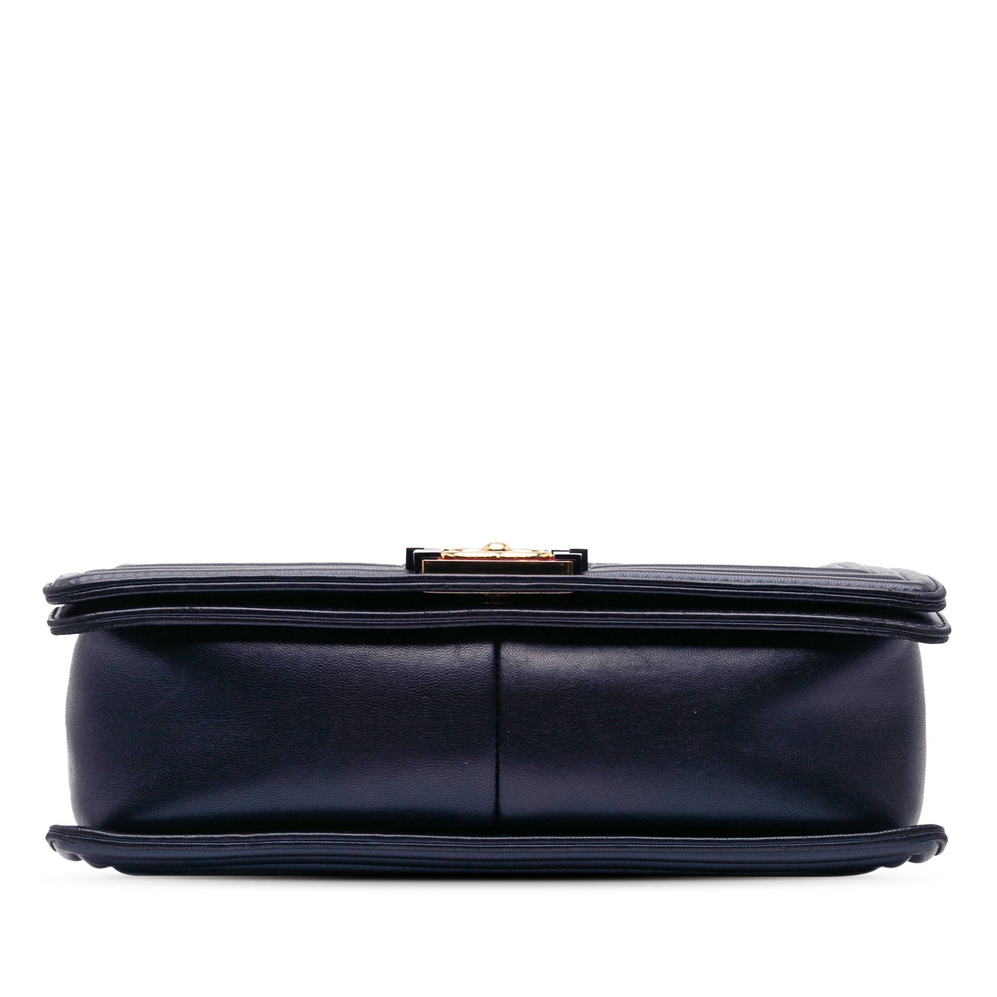 Chanel Chanel Large Lambskin Embossed Boy Cube Flap Blue Size ONE SIZE - 3 Thumbnail