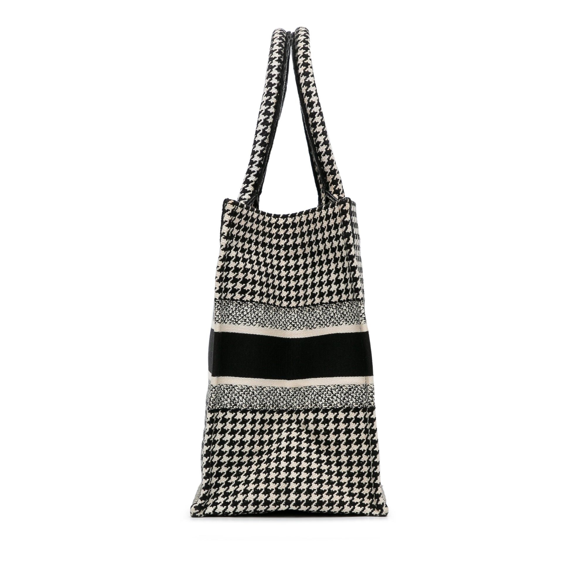 Dior Dior Medium Houndstooth Book Tote Black Size ONE SIZE - 4 Thumbnail