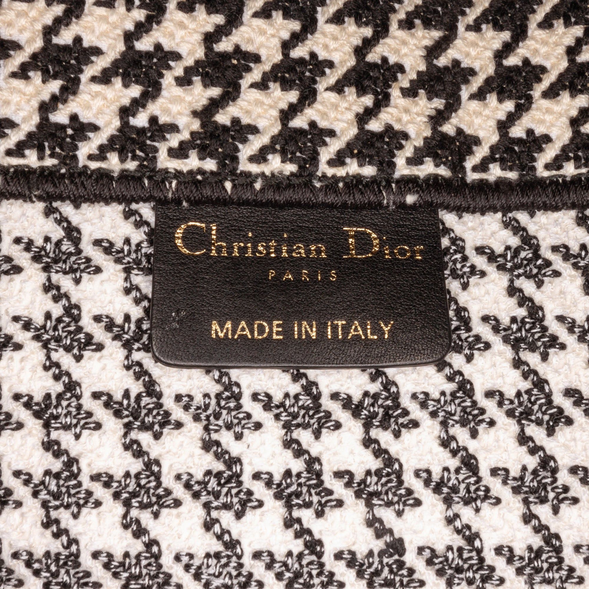 Dior Dior Medium Houndstooth Book Tote Black Size ONE SIZE - 7 Thumbnail