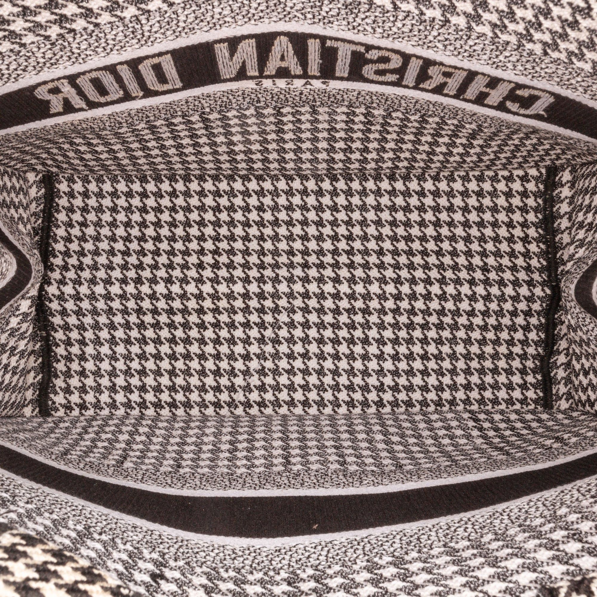 Dior Dior Medium Houndstooth Book Tote Black Size ONE SIZE - 6 Thumbnail