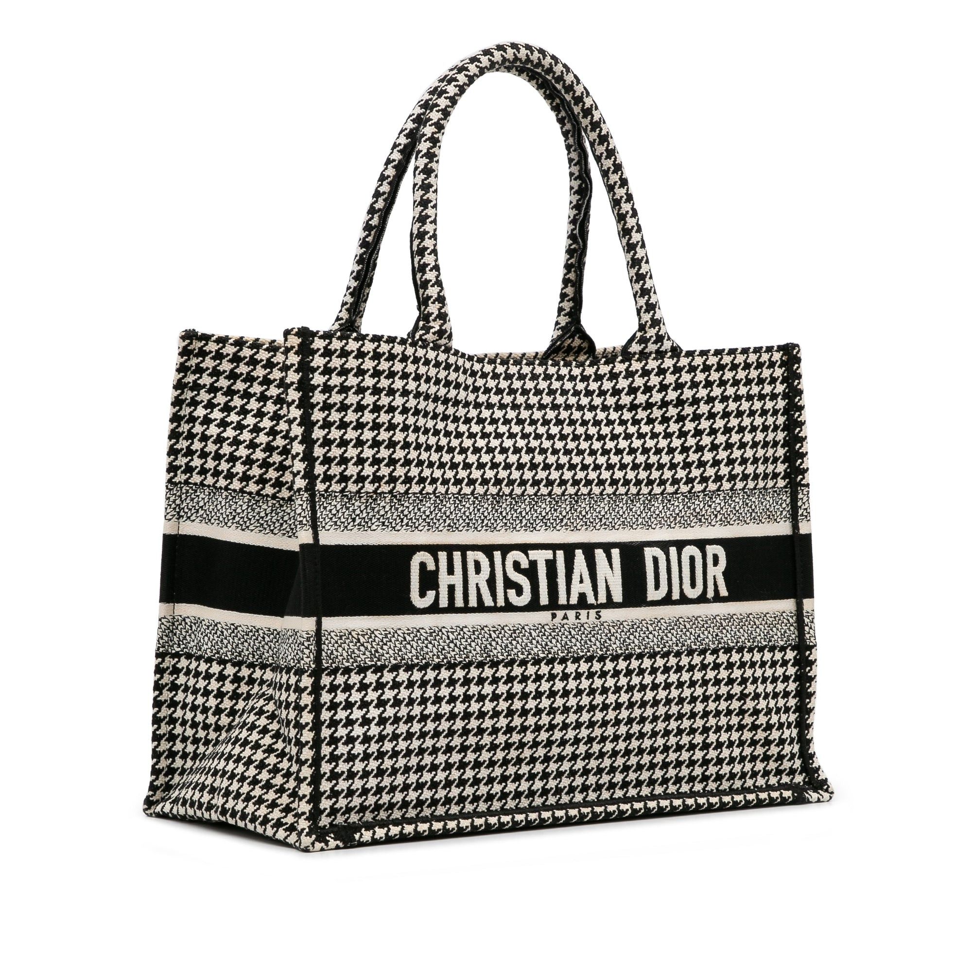 Dior Dior Medium Houndstooth Book Tote Black Size ONE SIZE - 2 Thumbnail