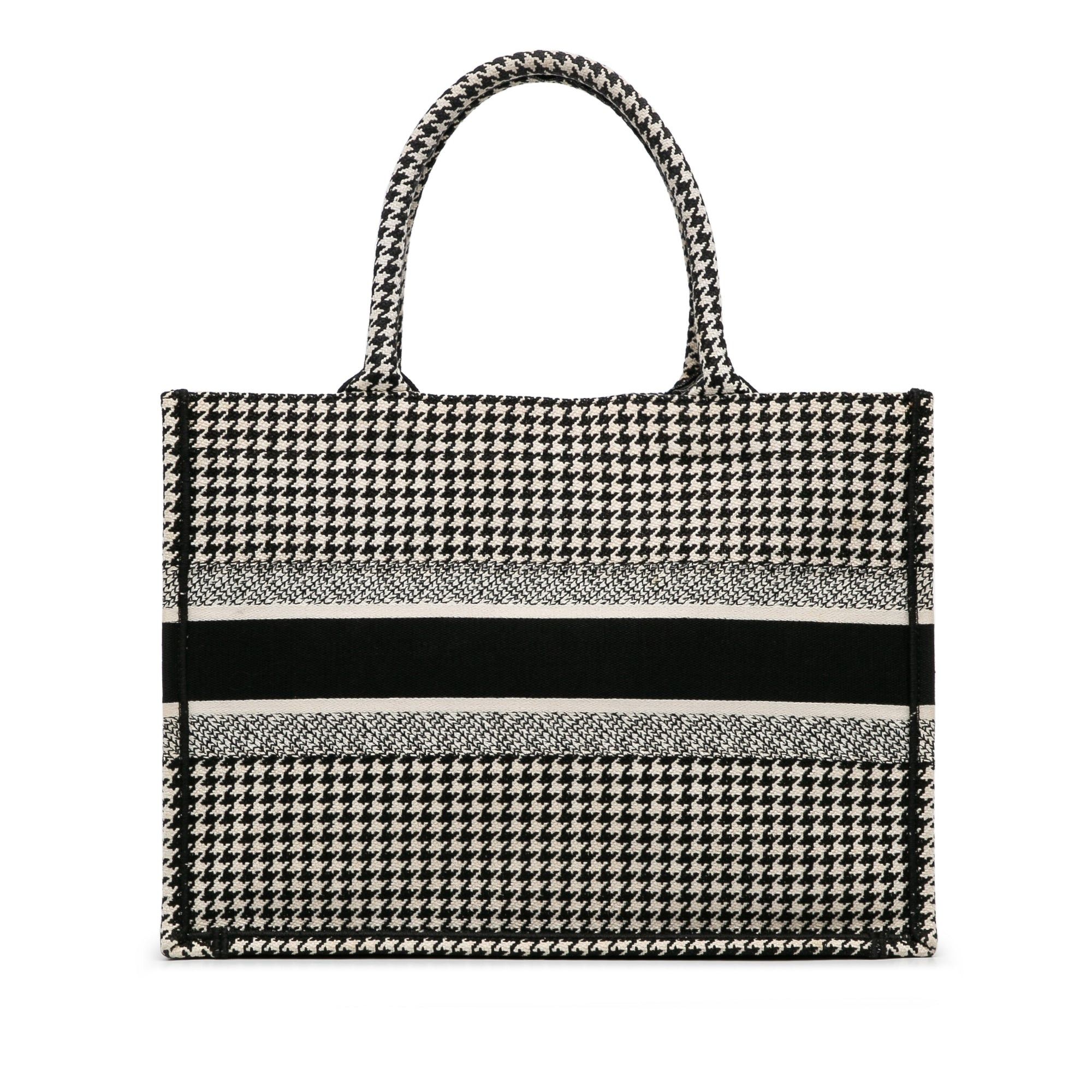 Dior Dior Medium Houndstooth Book Tote Black Size ONE SIZE - 3 Thumbnail
