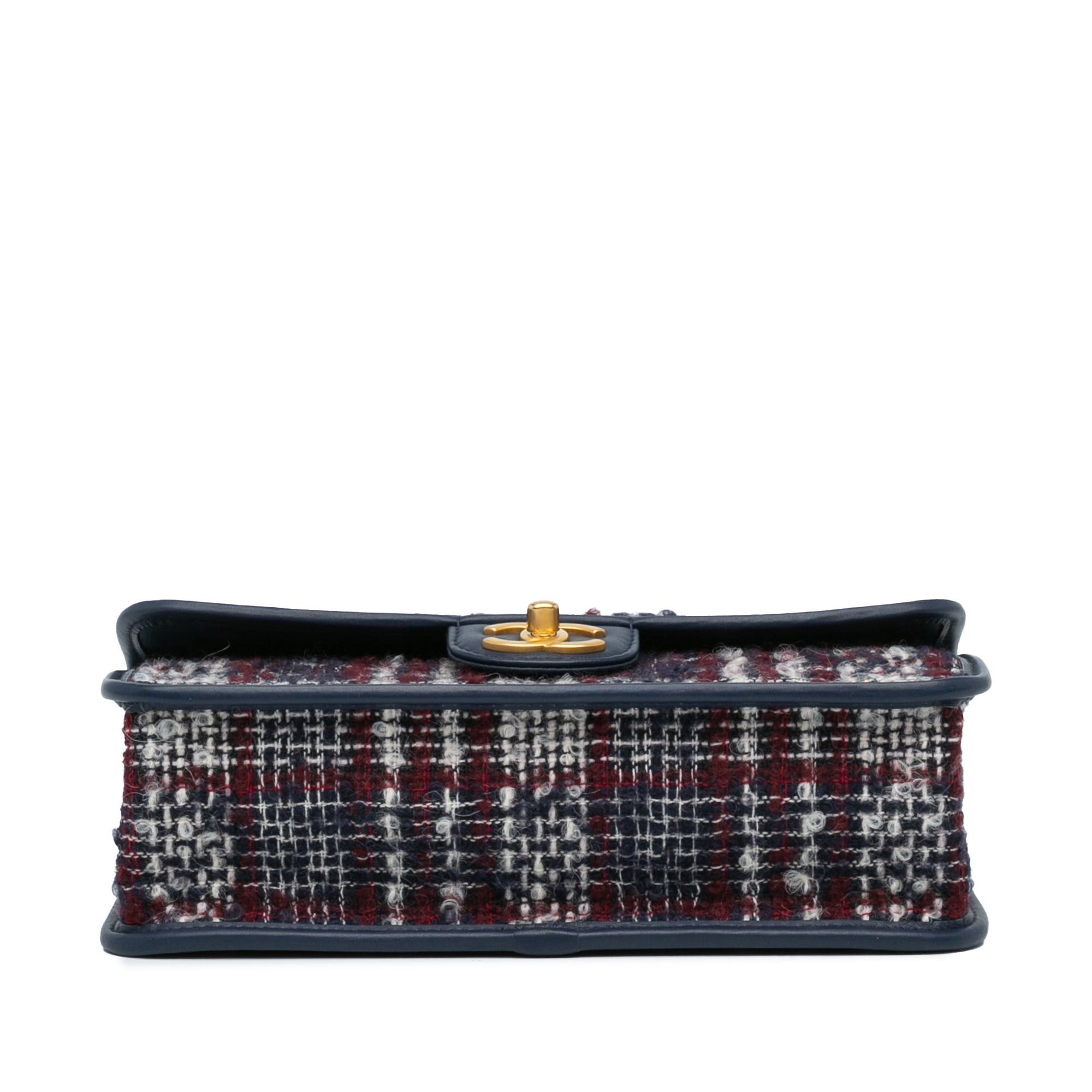 Chanel Chanel Small Tweed School Memory Top Handle Flap Blue Size ONE SIZE - 3 Thumbnail