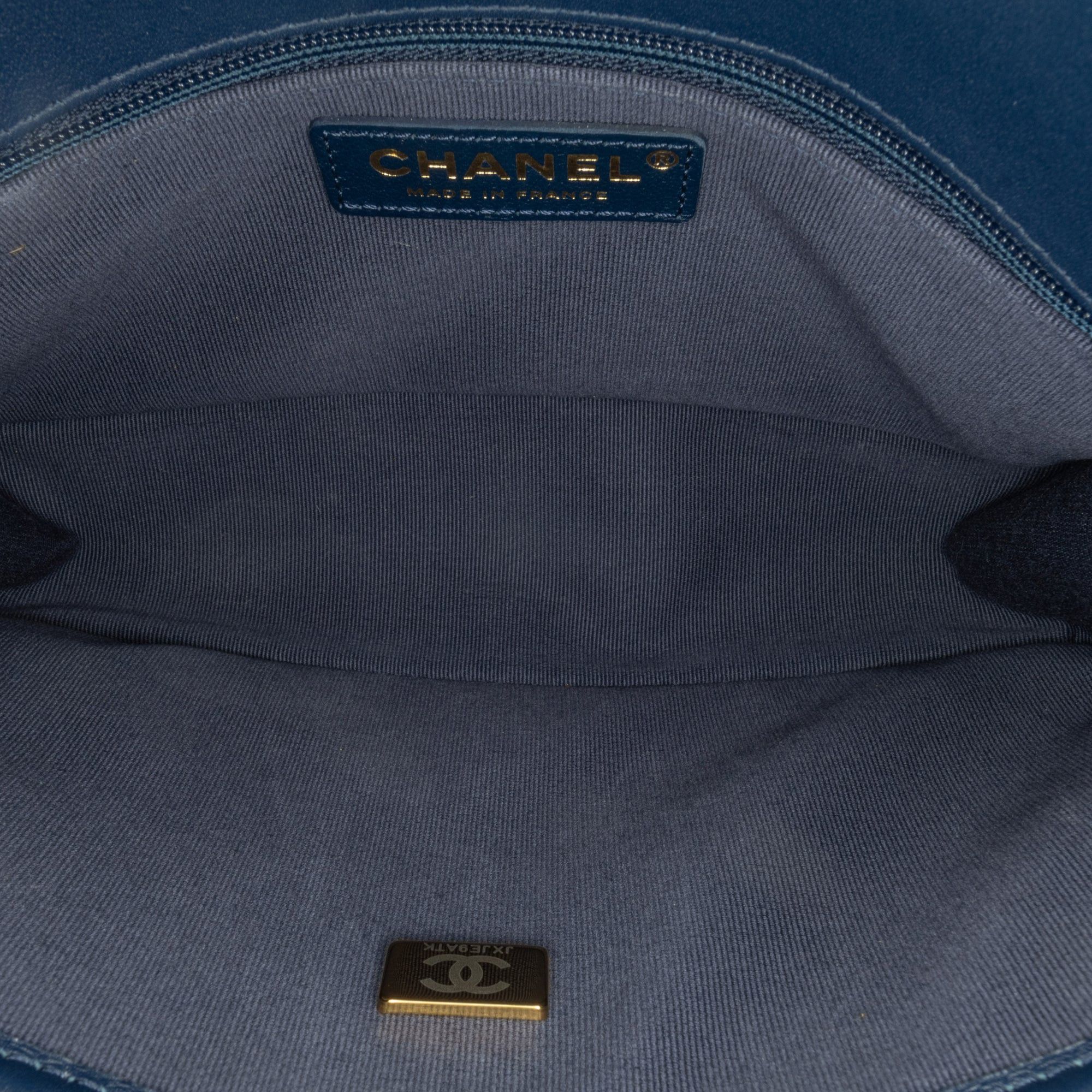Chanel Chanel Small Tweed School Memory Top Handle Flap Blue Size ONE SIZE - 4 Thumbnail