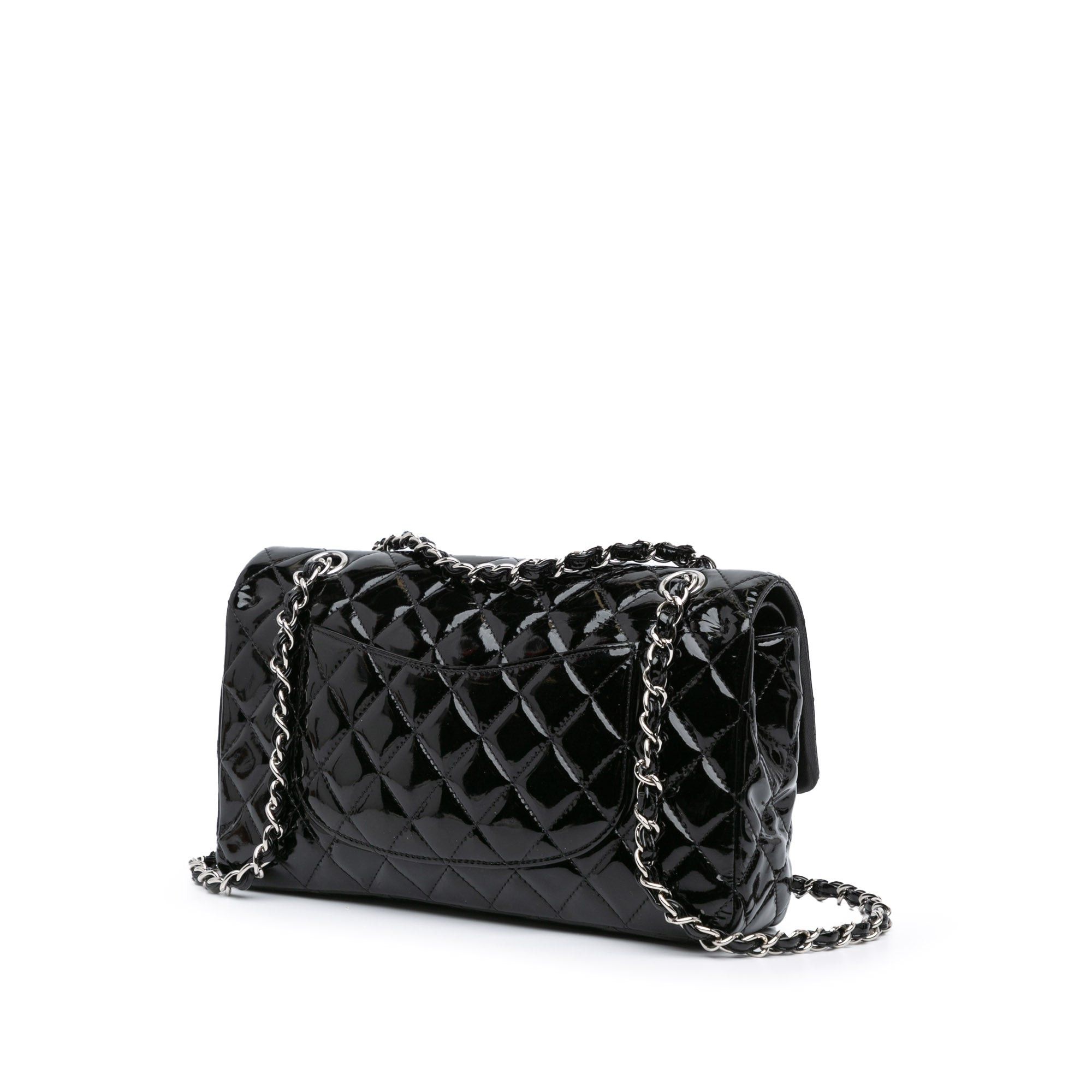 Chanel Chanel Medium Classic Patent Double Flap Black Size ONE SIZE - 2 Thumbnail