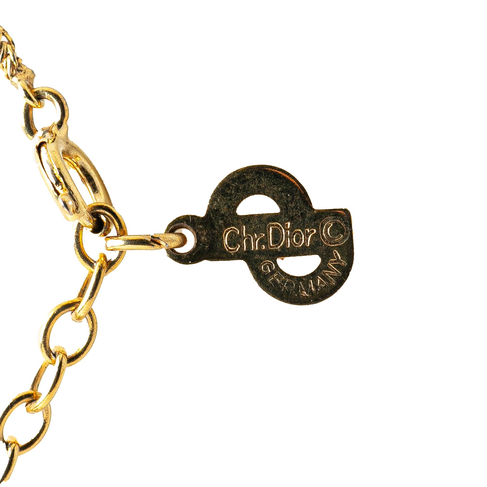 Dior Dior Gold Plated CD Logo Pendant Necklace Gold Size ONE SIZE - 3 Thumbnail