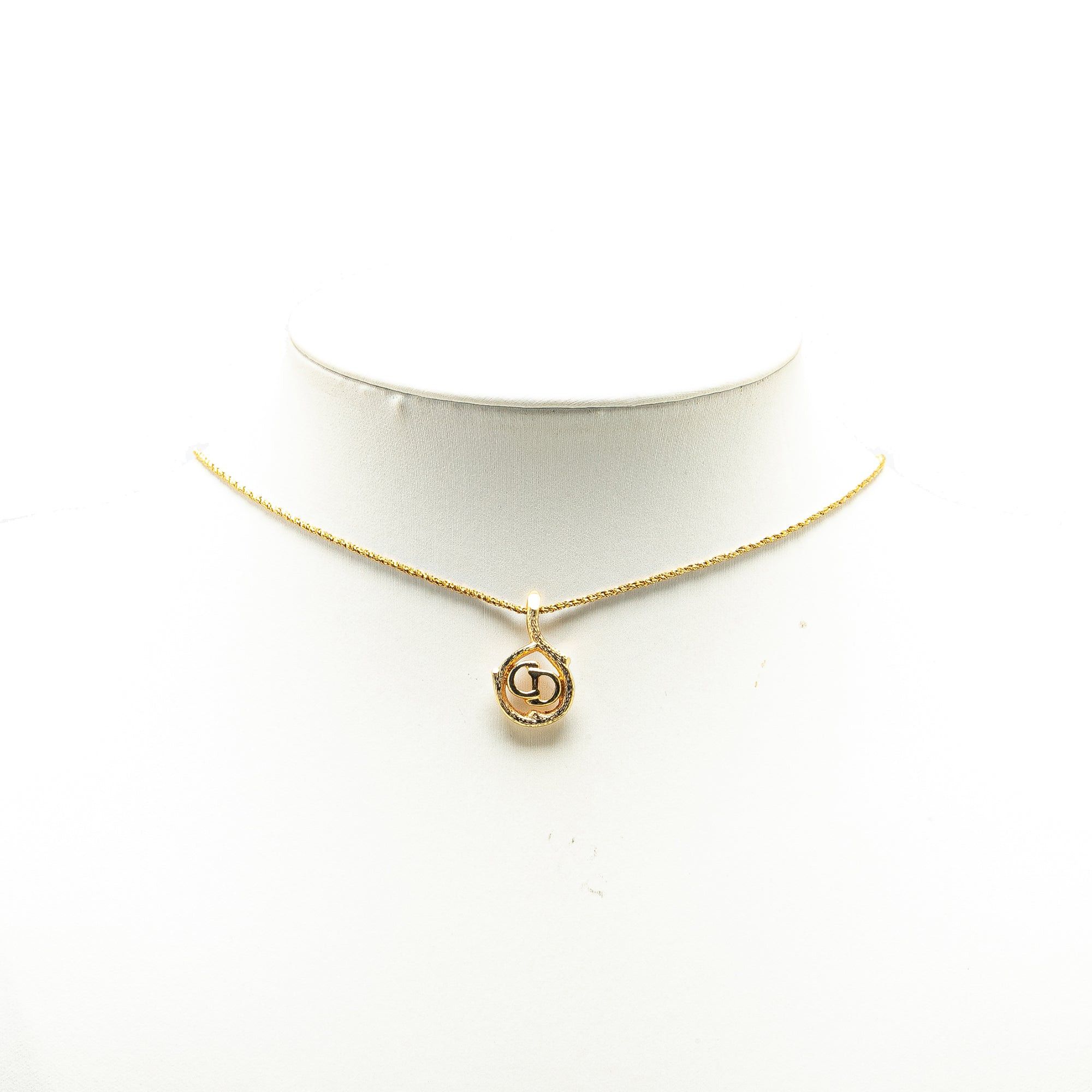 Dior Dior Gold Plated CD Logo Pendant Necklace Gold Size ONE SIZE - 4 Thumbnail