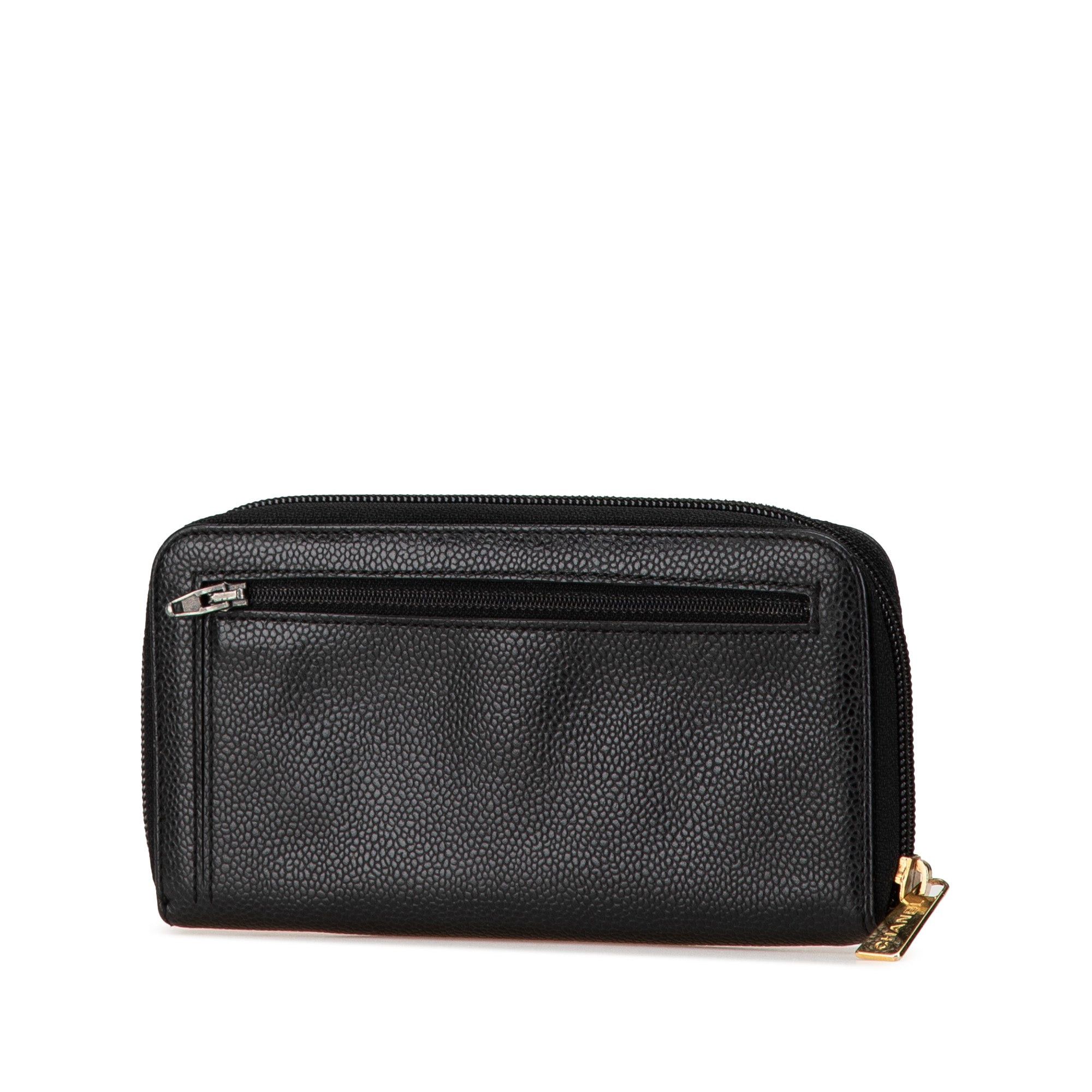 Chanel Chanel CC Caviar Zip Around Wallet Black Size ONE SIZE - 2 Thumbnail