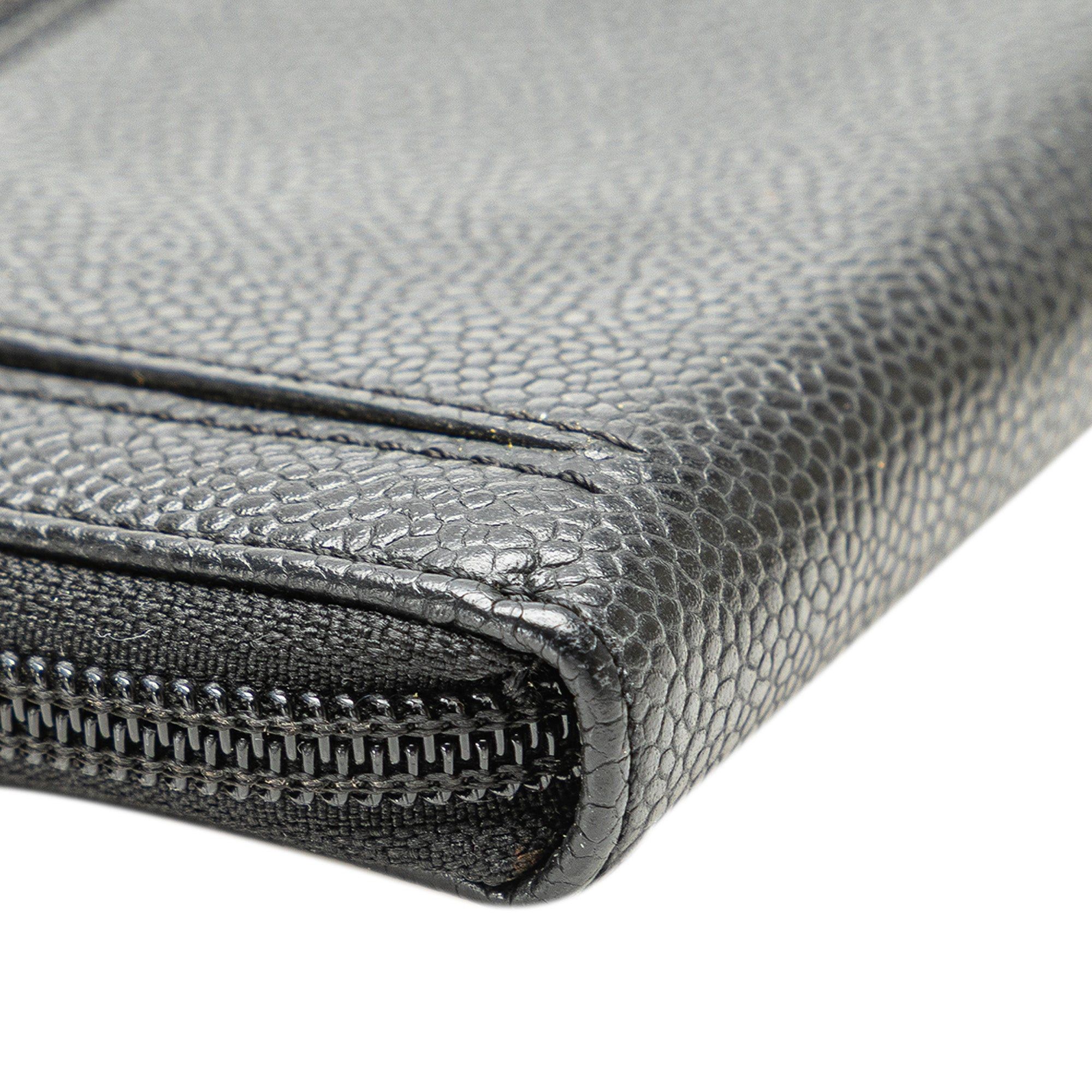 Chanel Chanel CC Caviar Zip Around Wallet Black Size ONE SIZE - 10 Thumbnail
