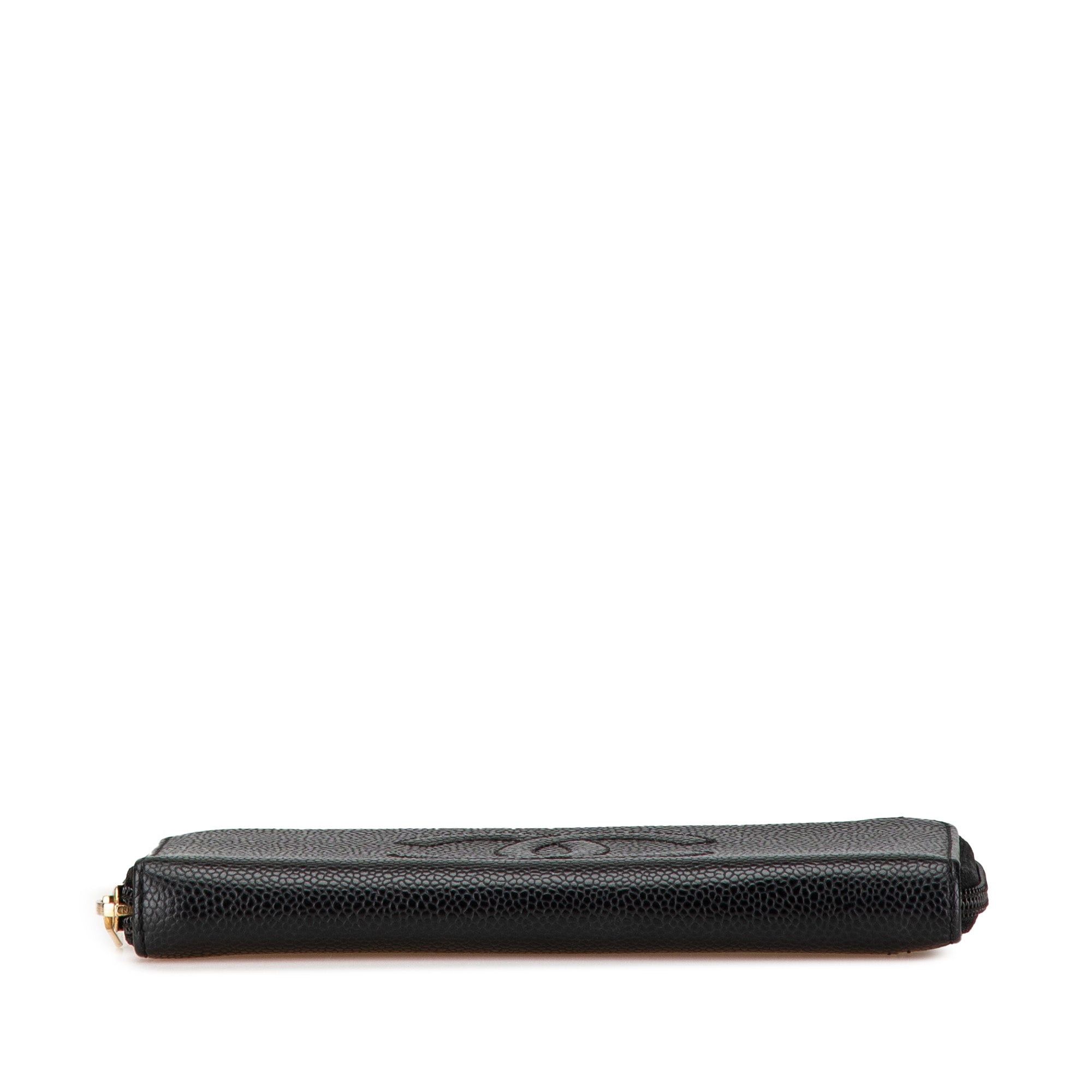 Chanel Chanel CC Caviar Zip Around Wallet Black Size ONE SIZE - 3 Thumbnail