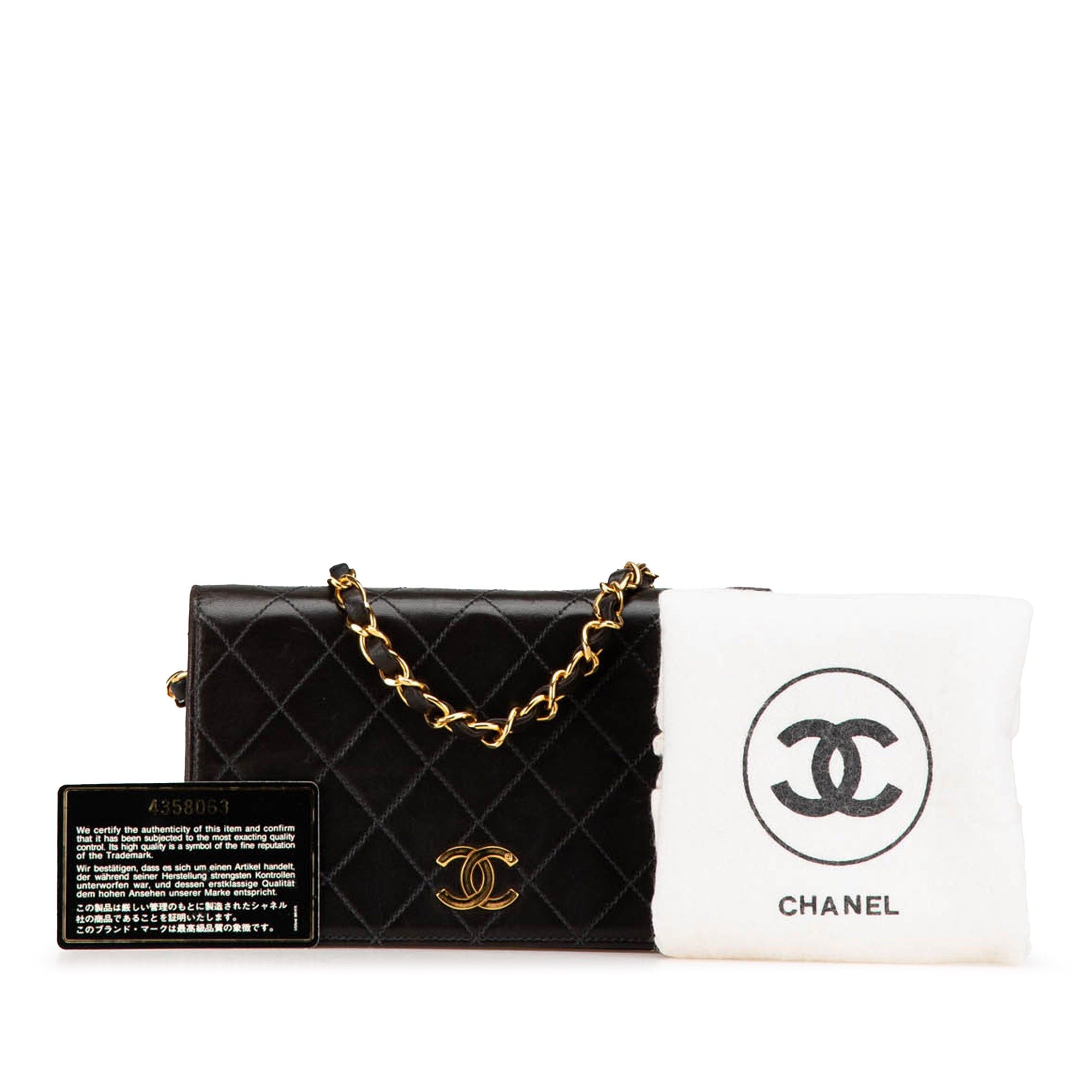 Chanel Chanel Mini CC Quilted Lambskin Full Flap Black Size ONE SIZE - 14 Thumbnail