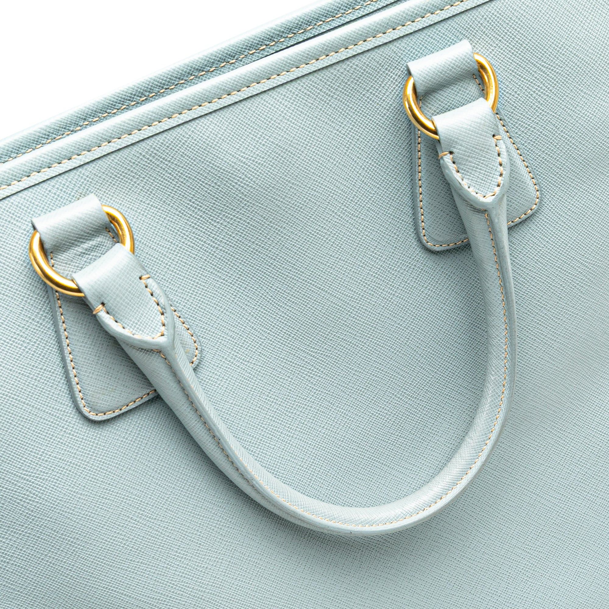 Prada Prada Saffiano Lux Shopping Tote Blue Size ONE SIZE - 12 Thumbnail