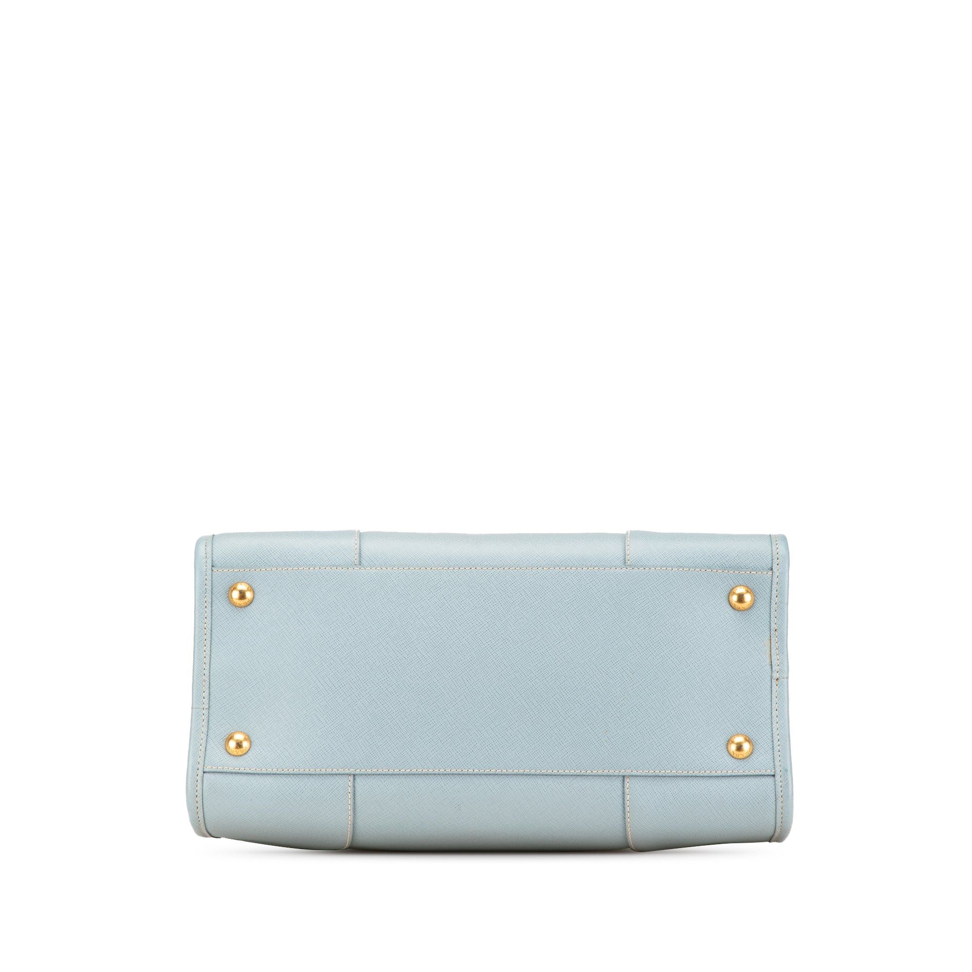 Prada Prada Saffiano Lux Shopping Tote Blue Size ONE SIZE - 3 Thumbnail