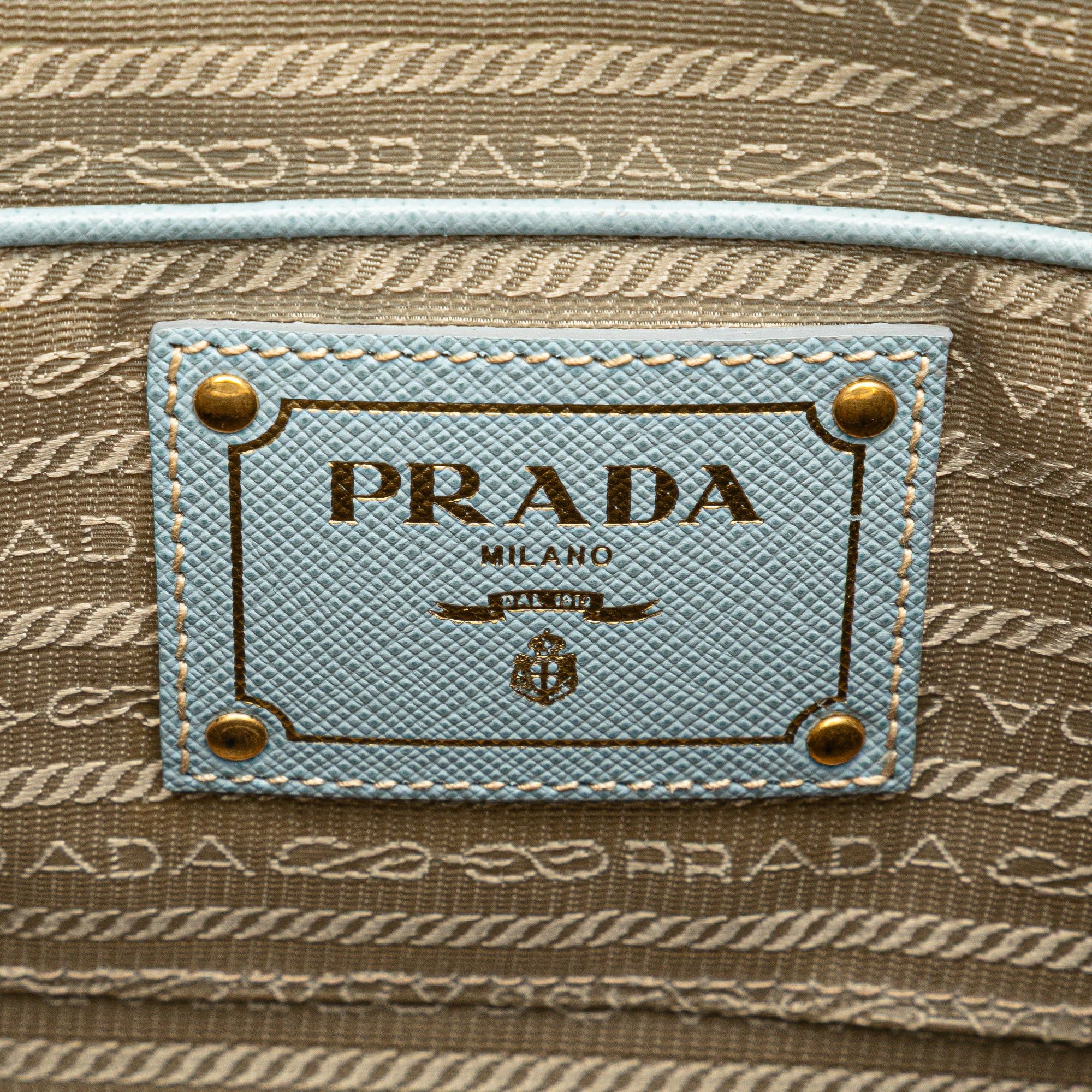 Prada Prada Saffiano Lux Shopping Tote Blue Size ONE SIZE - 5 Thumbnail