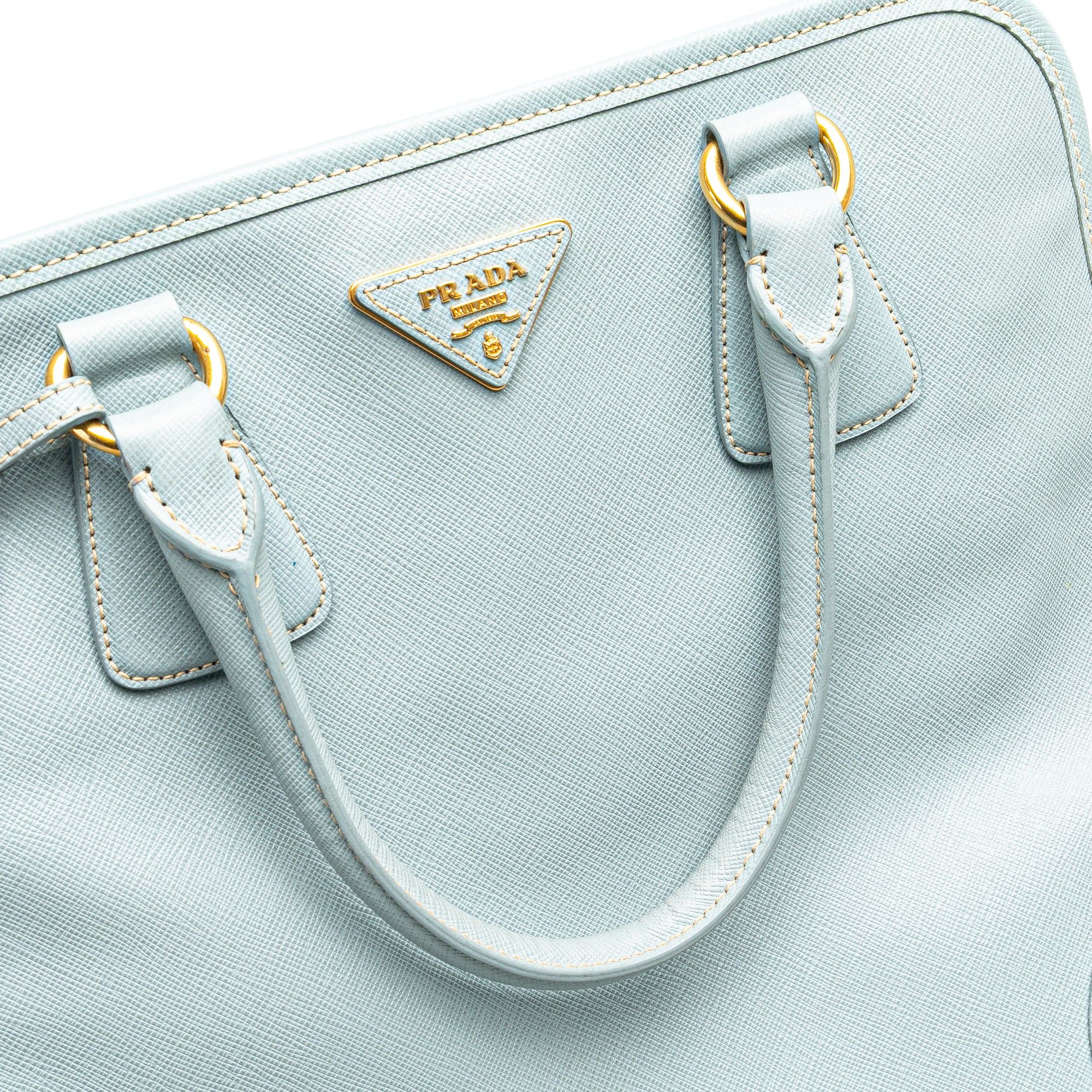 Prada Prada Saffiano Lux Shopping Tote Blue Size ONE SIZE - 11 Thumbnail