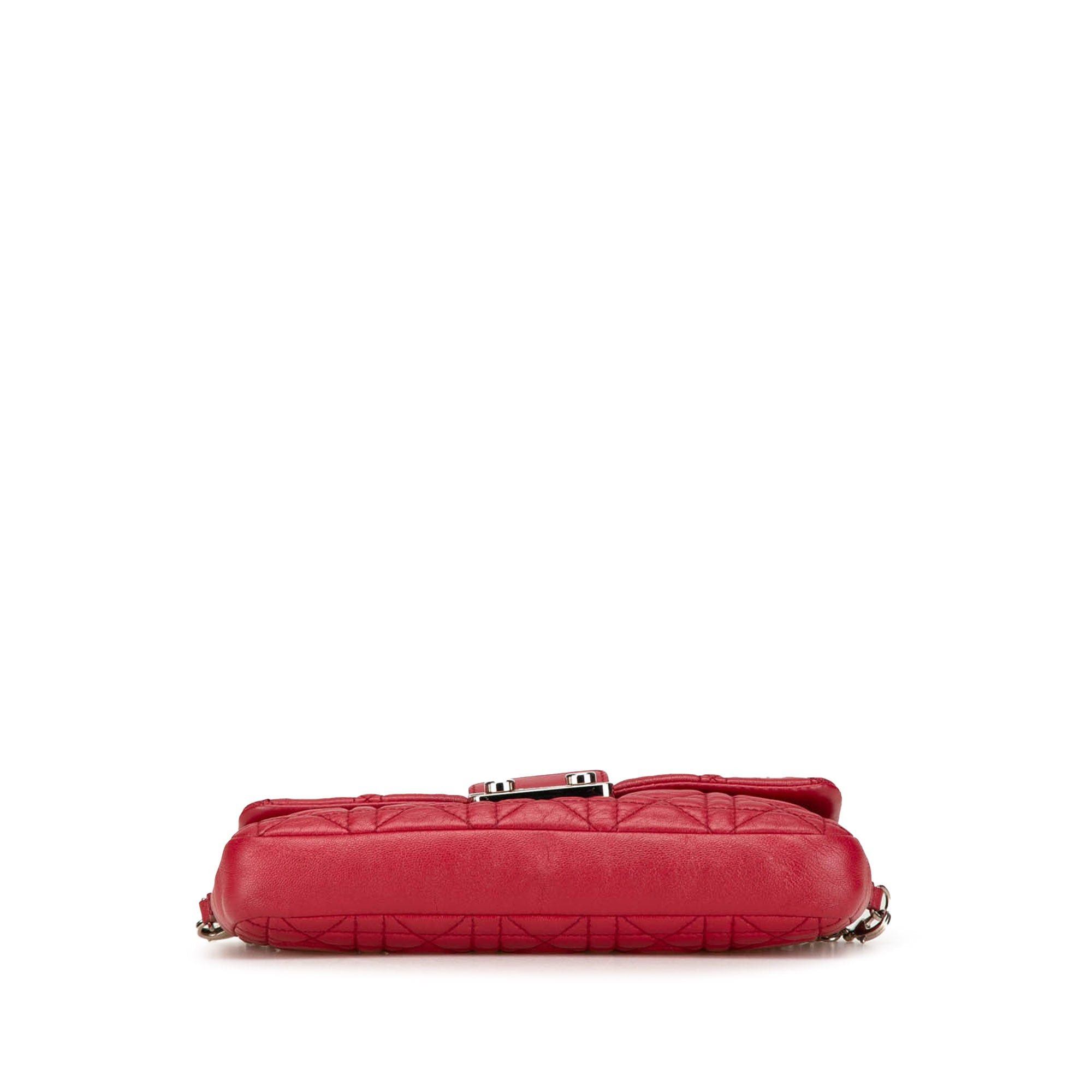 Dior Dior Lambskin Cannage Miss Dior Promenade Crossbody Red Size ONE SIZE - 3 Thumbnail
