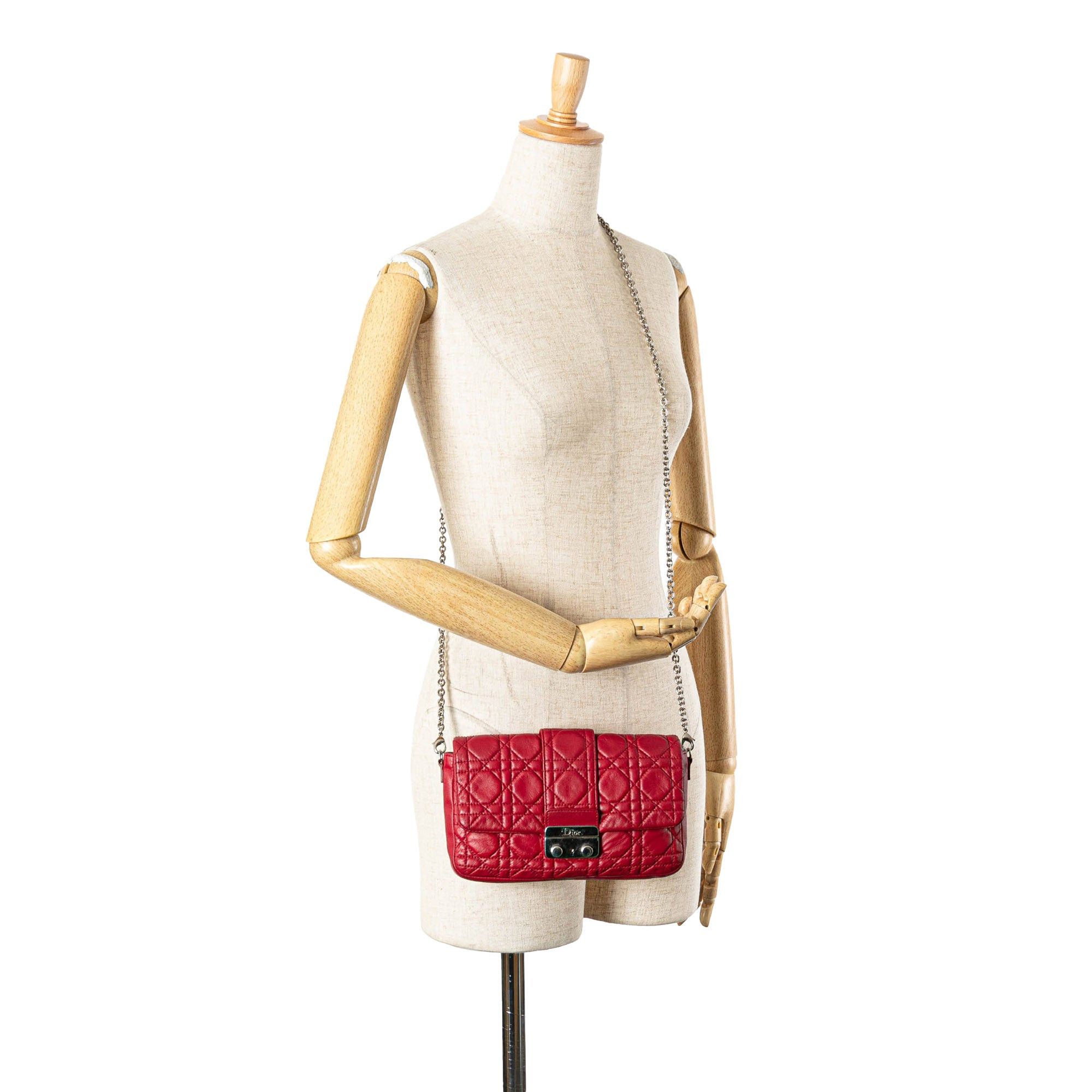 Dior Dior Lambskin Cannage Miss Dior Promenade Crossbody Red Size ONE SIZE - 14 Thumbnail