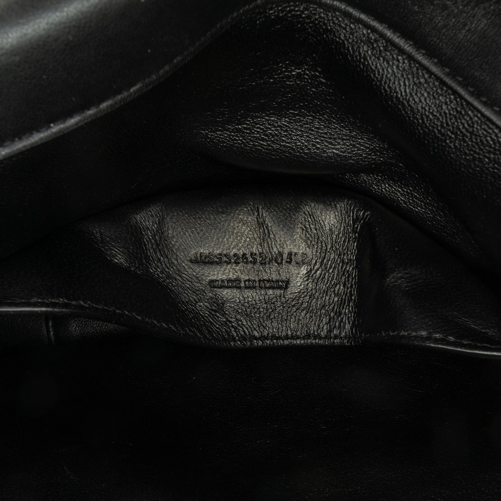 Saint Laurent Paris Saint Laurent Medium Lambskin Chevron Monogram Sulpice Bag Black Size ONE SIZE - 6 Thumbnail