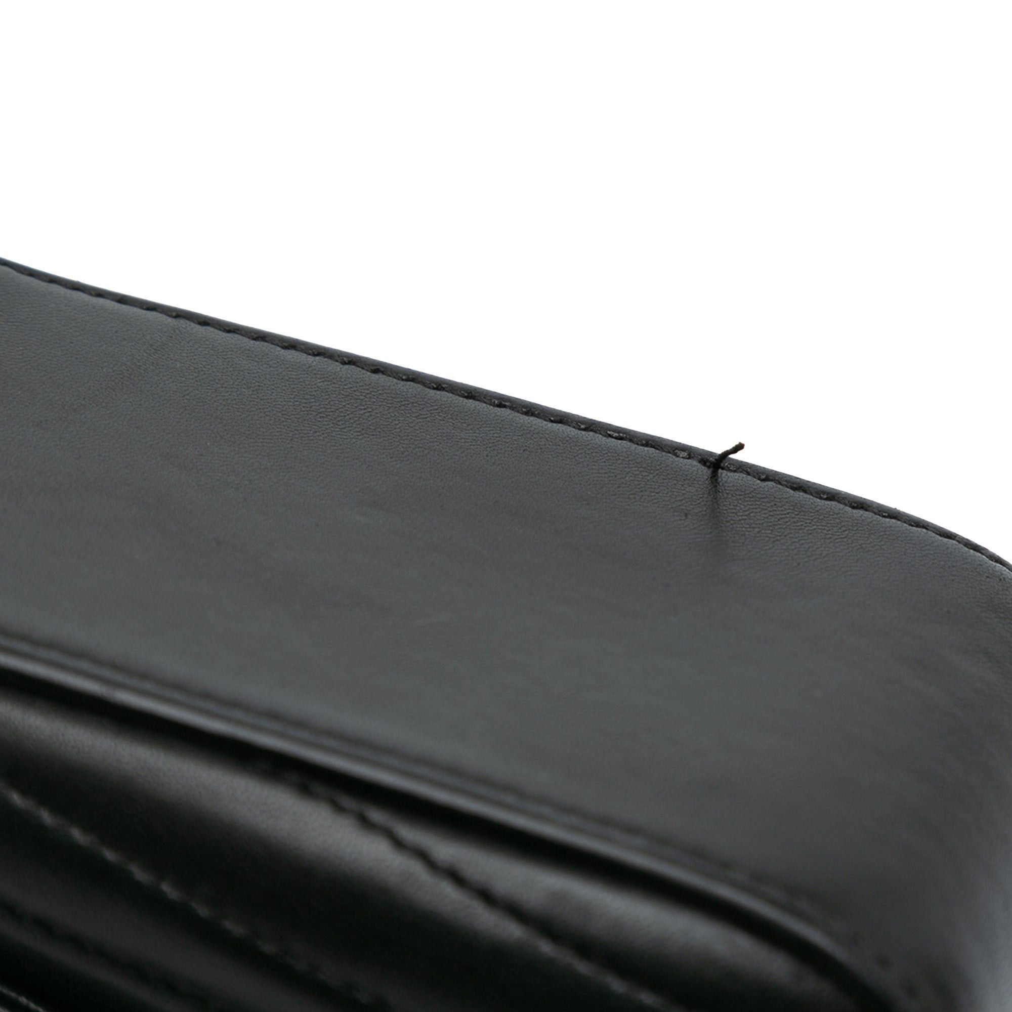 Saint Laurent Paris Saint Laurent Medium Lambskin Chevron Monogram Sulpice Bag Black Size ONE SIZE - 8 Thumbnail