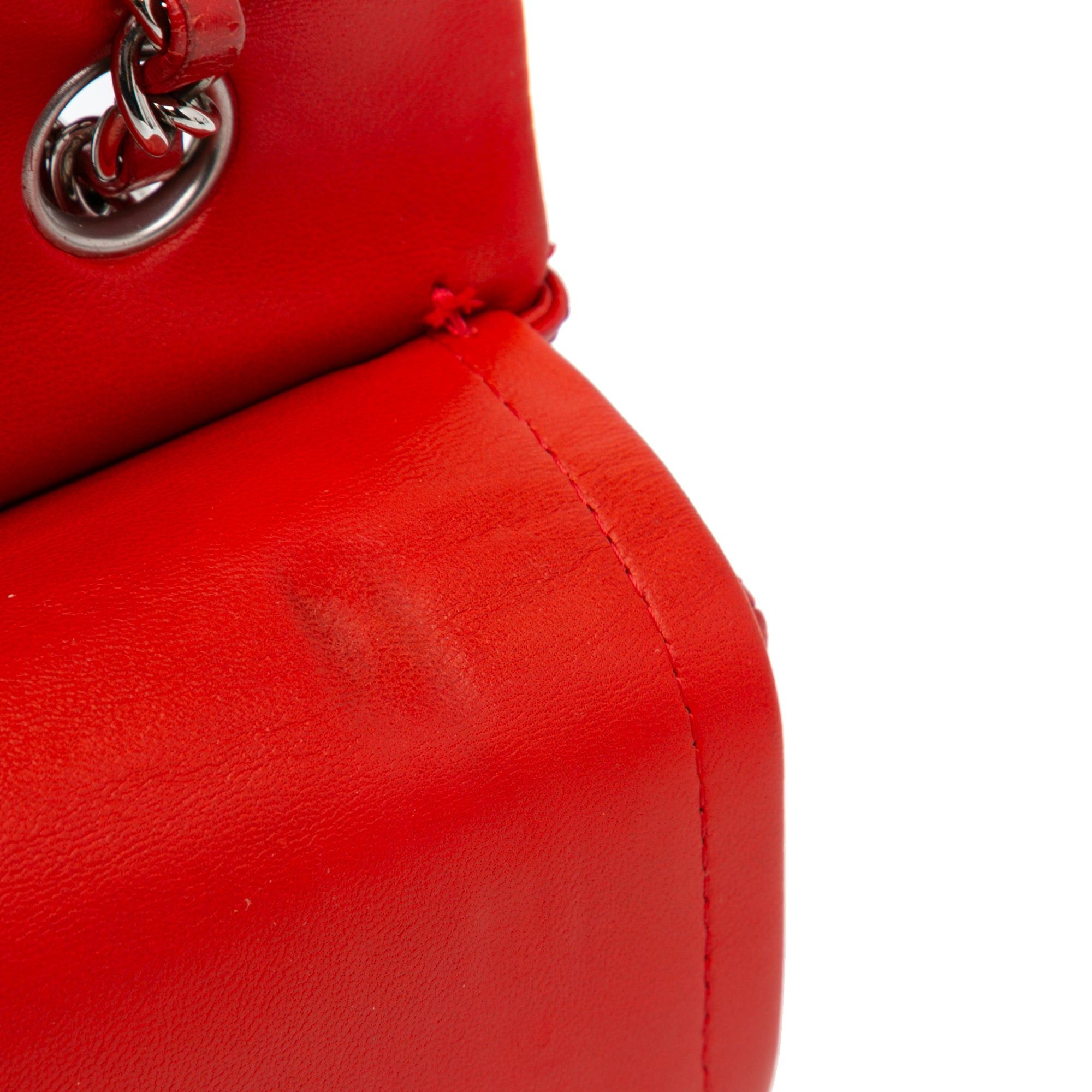 Chanel Chanel Medium Classic Lambskin Double Flap Red Size ONE SIZE - 8 Thumbnail