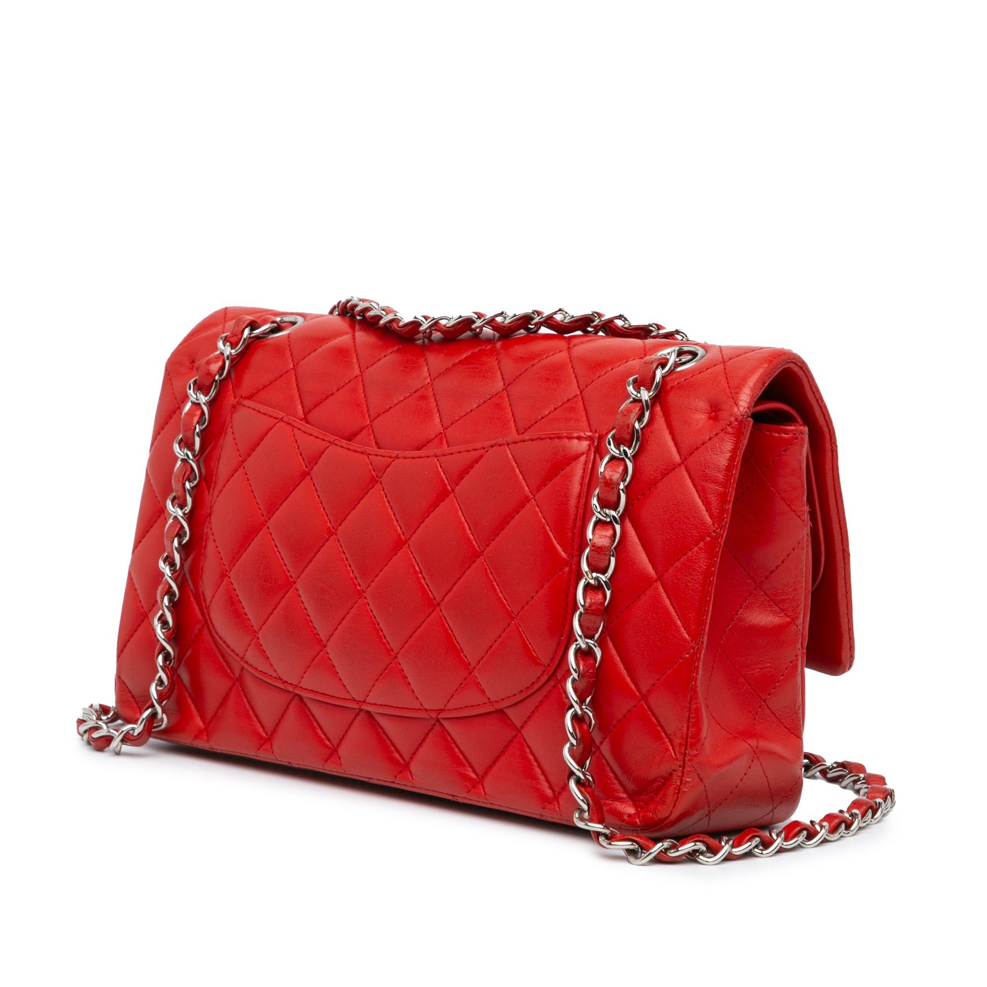 Chanel Chanel Medium Classic Lambskin Double Flap Red Size ONE SIZE - 2 Thumbnail