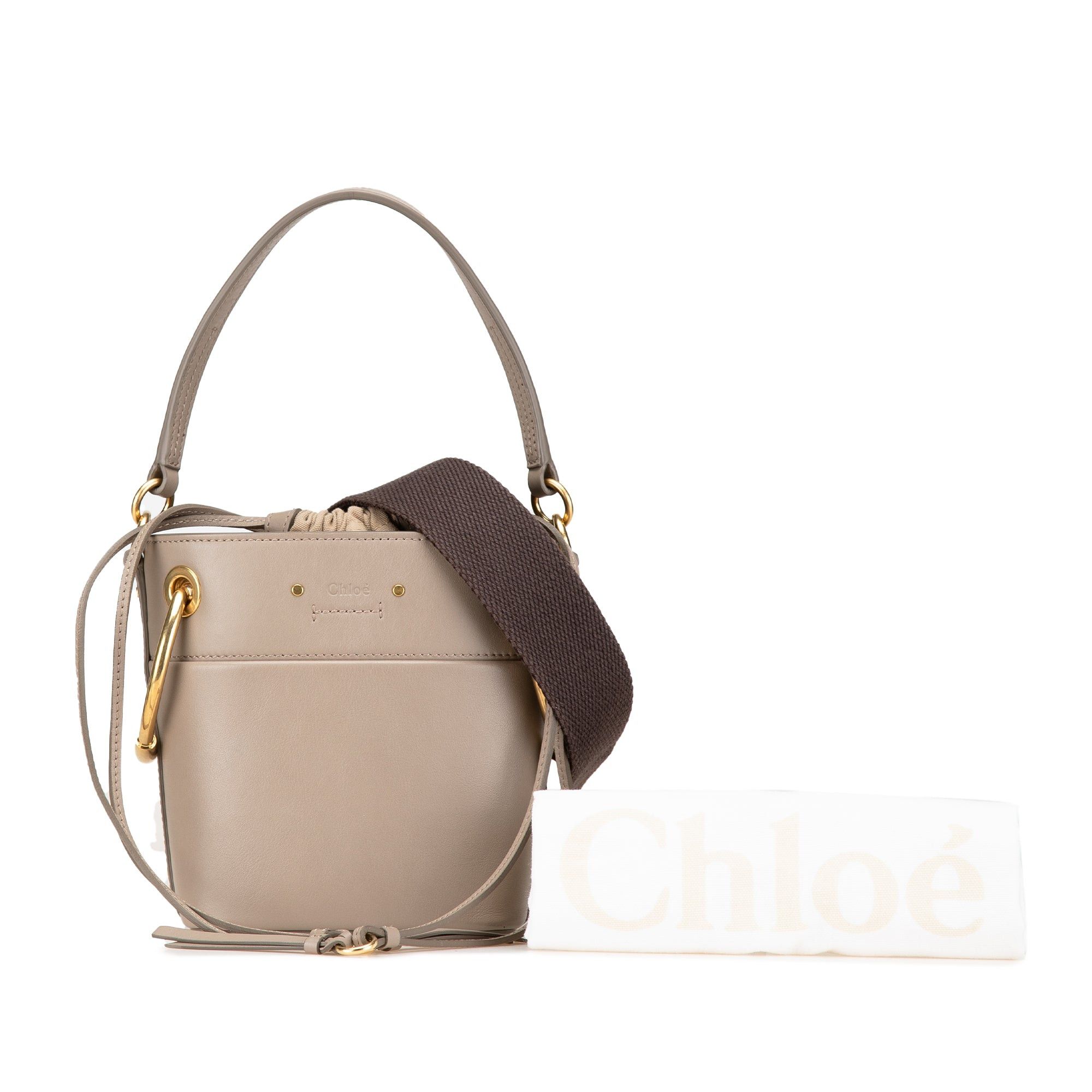 Chloe Chloé Mini Calfskin Roy Bucket Bag Brown Size ONE SIZE - 11 Thumbnail