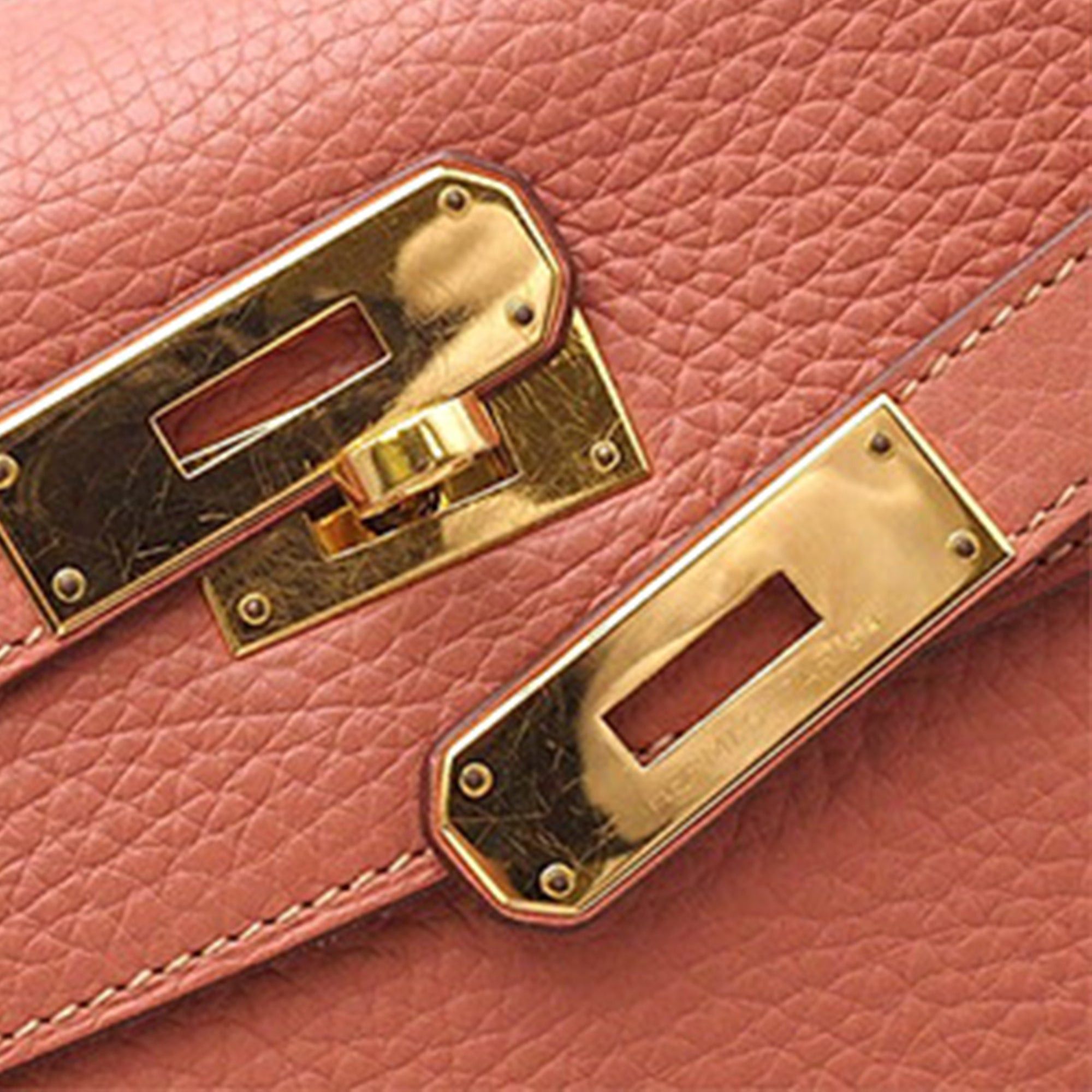 Hermes Hermès Clemence Kelly II Retourne 28 Orange Size ONE SIZE - 9 Thumbnail