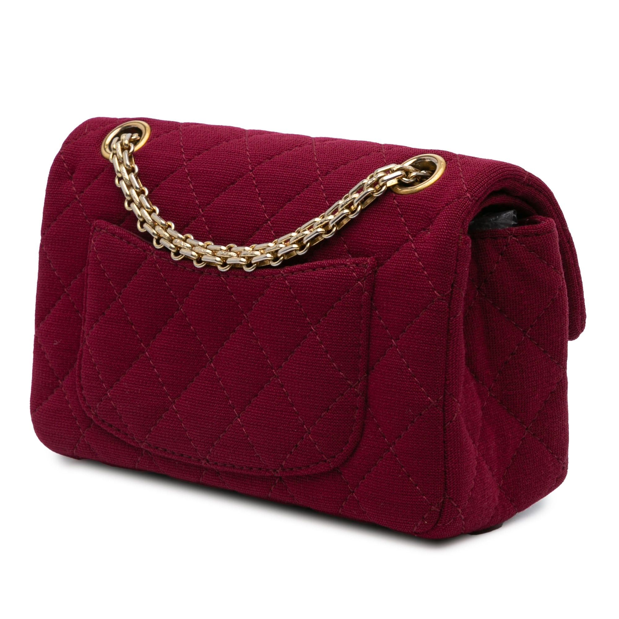 Chanel Chanel 2.55 Reissue Mini Quilted Jersey Double Flap Red Size ONE SIZE - 2 Thumbnail