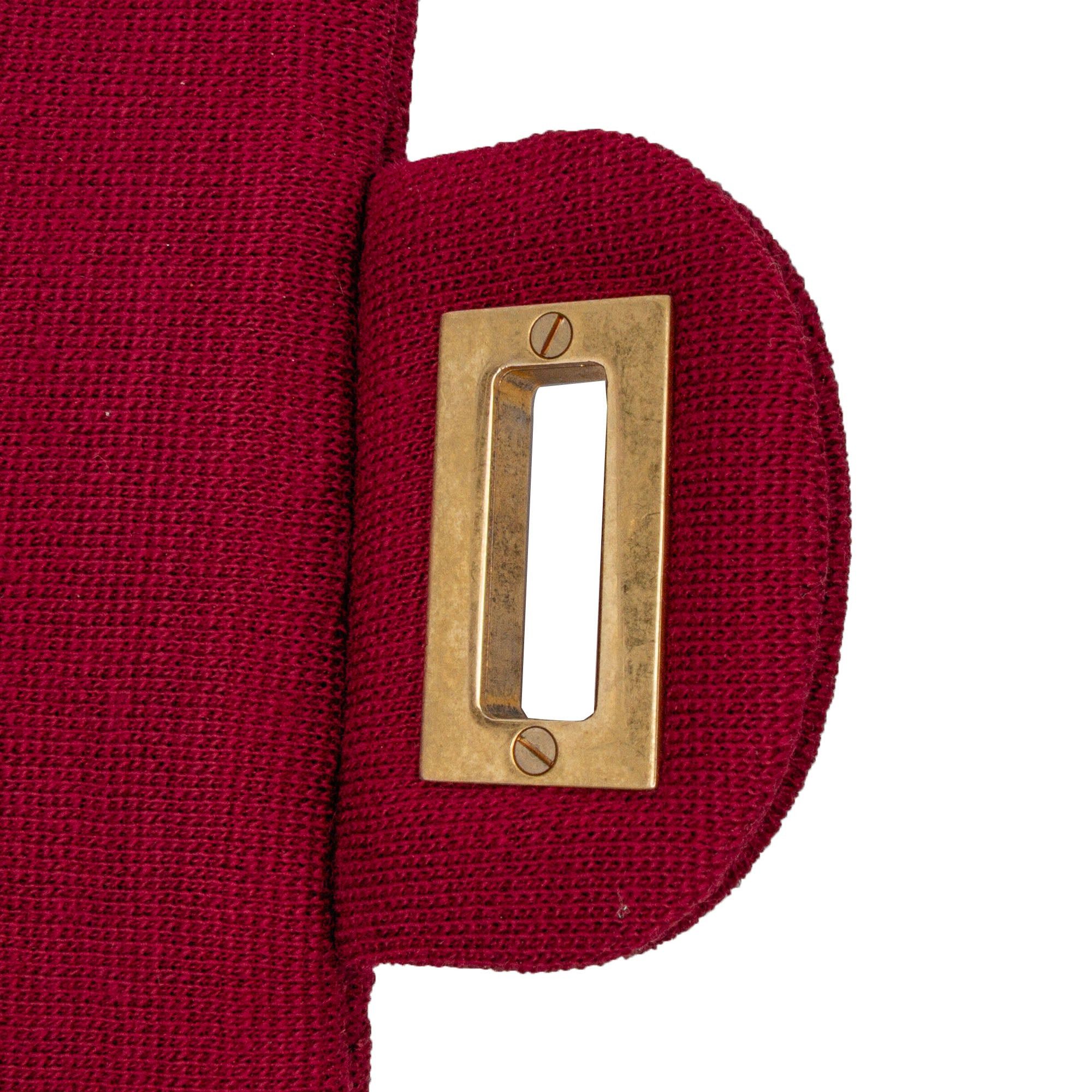 Chanel Chanel 2.55 Reissue Mini Quilted Jersey Double Flap Red Size ONE SIZE - 9 Thumbnail