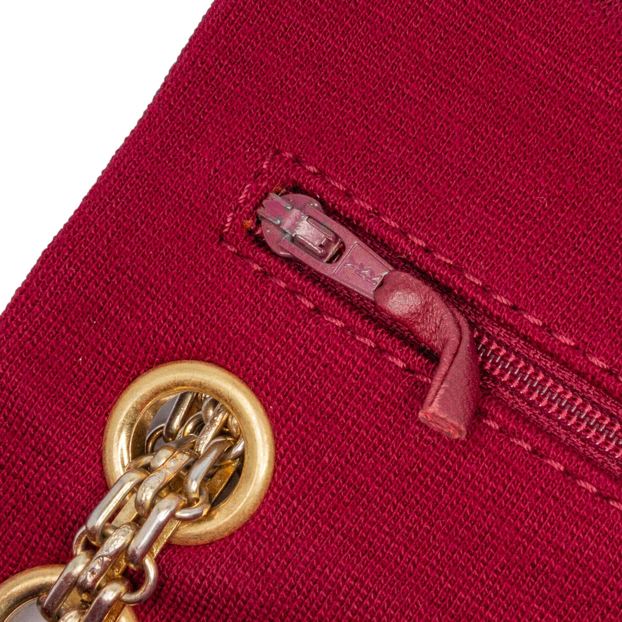 Chanel Chanel 2.55 Reissue Mini Quilted Jersey Double Flap Red Size ONE SIZE - 8 Thumbnail