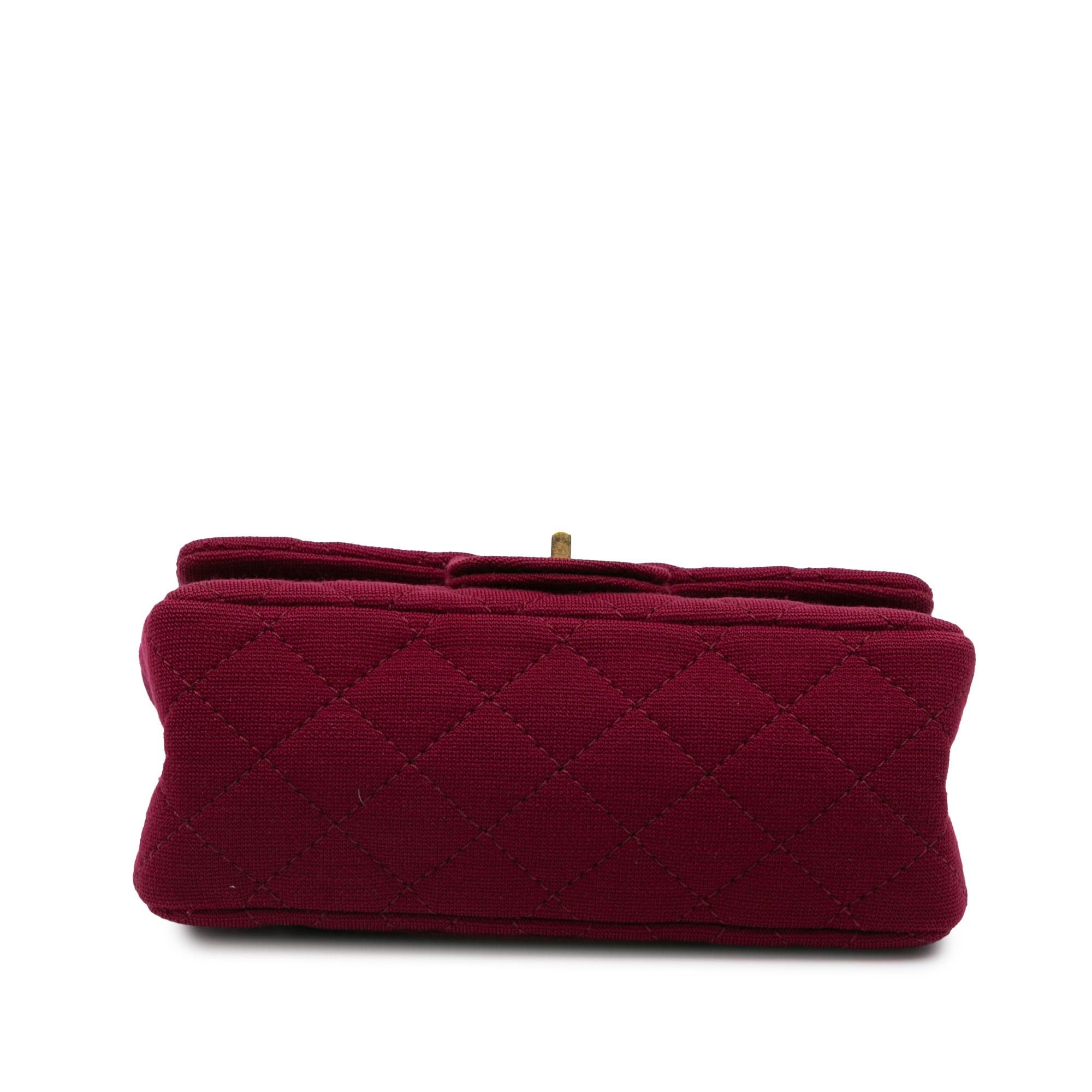 Chanel Chanel 2.55 Reissue Mini Quilted Jersey Double Flap Red Size ONE SIZE - 3 Thumbnail