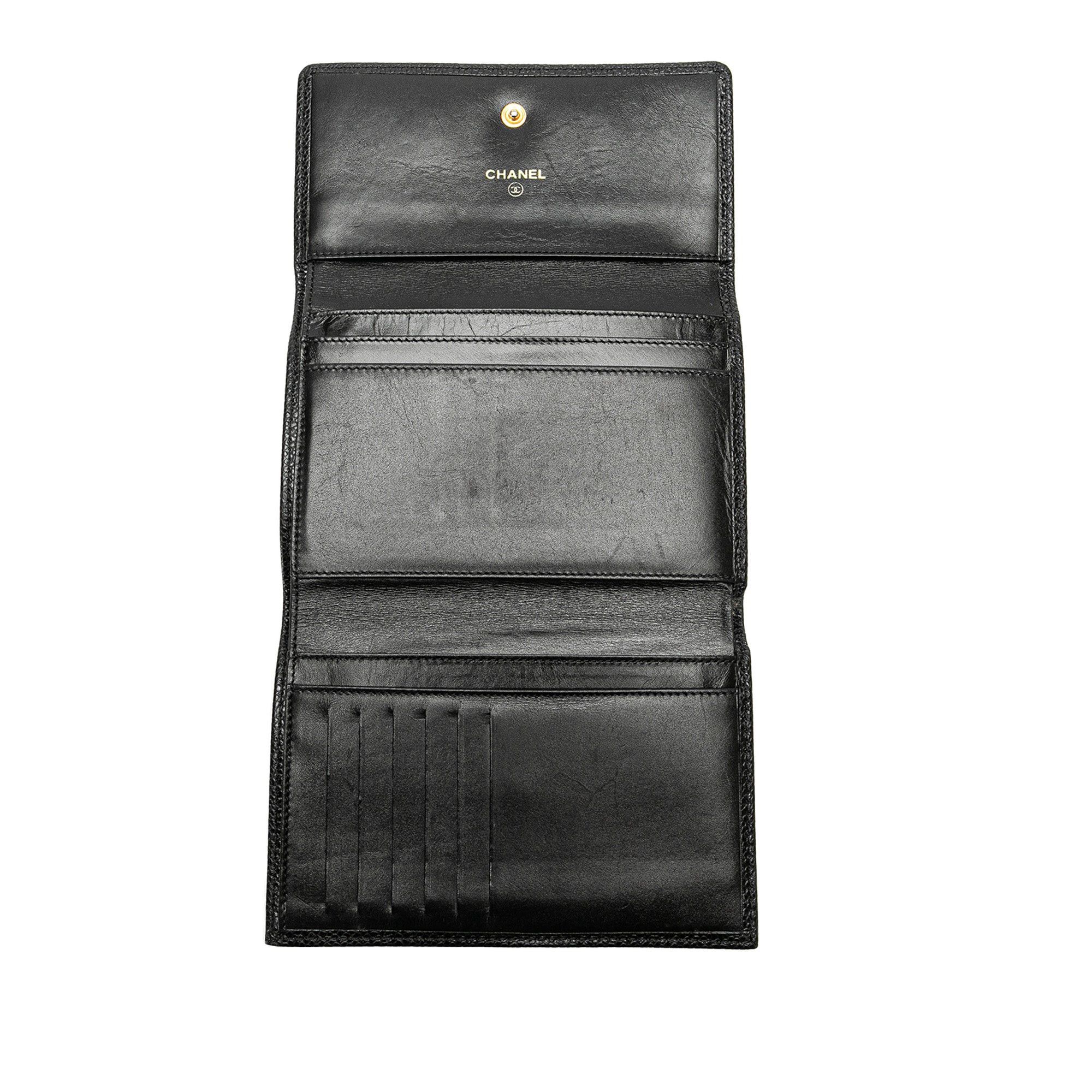 Chanel Chanel CC Caviar Trifold Wallet Black Size ONE SIZE - 5 Thumbnail