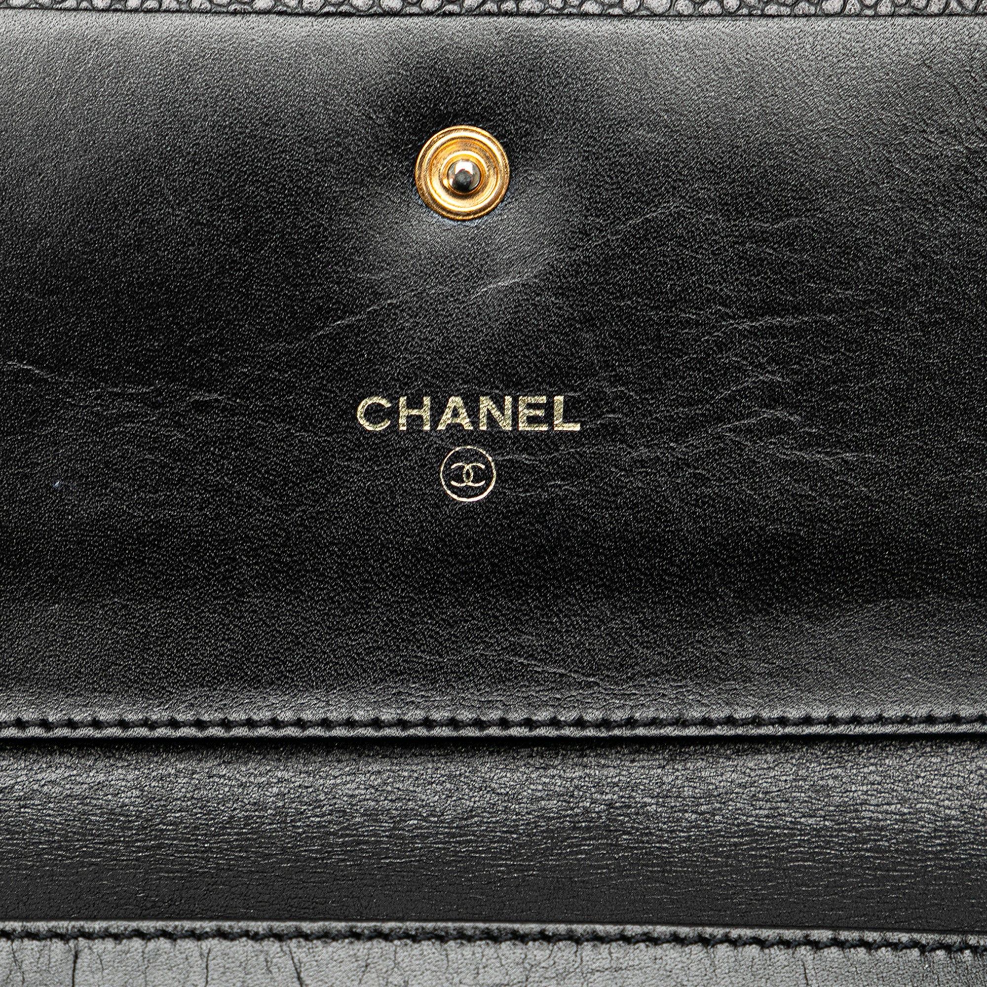Chanel Chanel CC Caviar Trifold Wallet Black Size ONE SIZE - 6 Thumbnail
