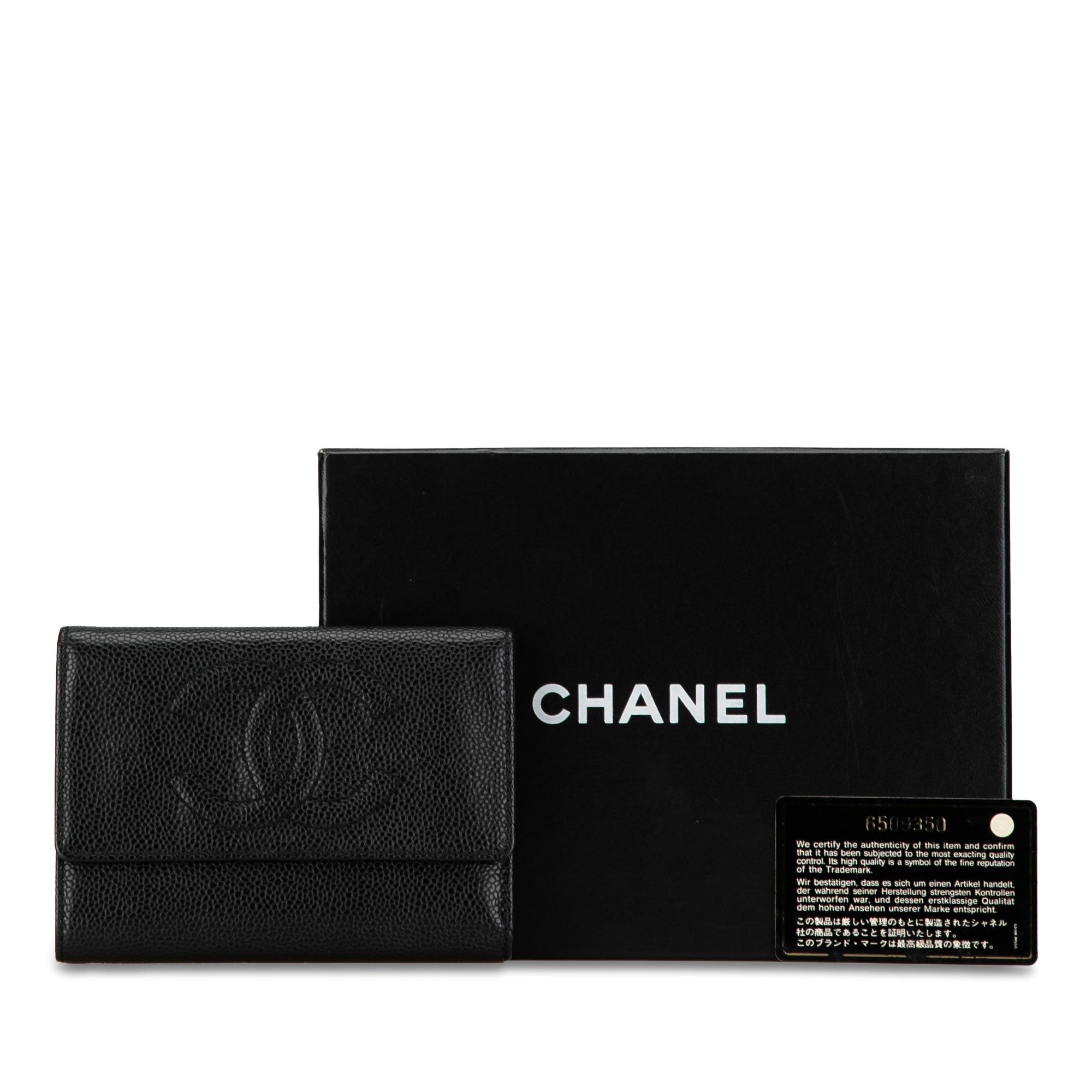 Chanel Chanel CC Caviar Trifold Wallet Black Size ONE SIZE - 12 Thumbnail