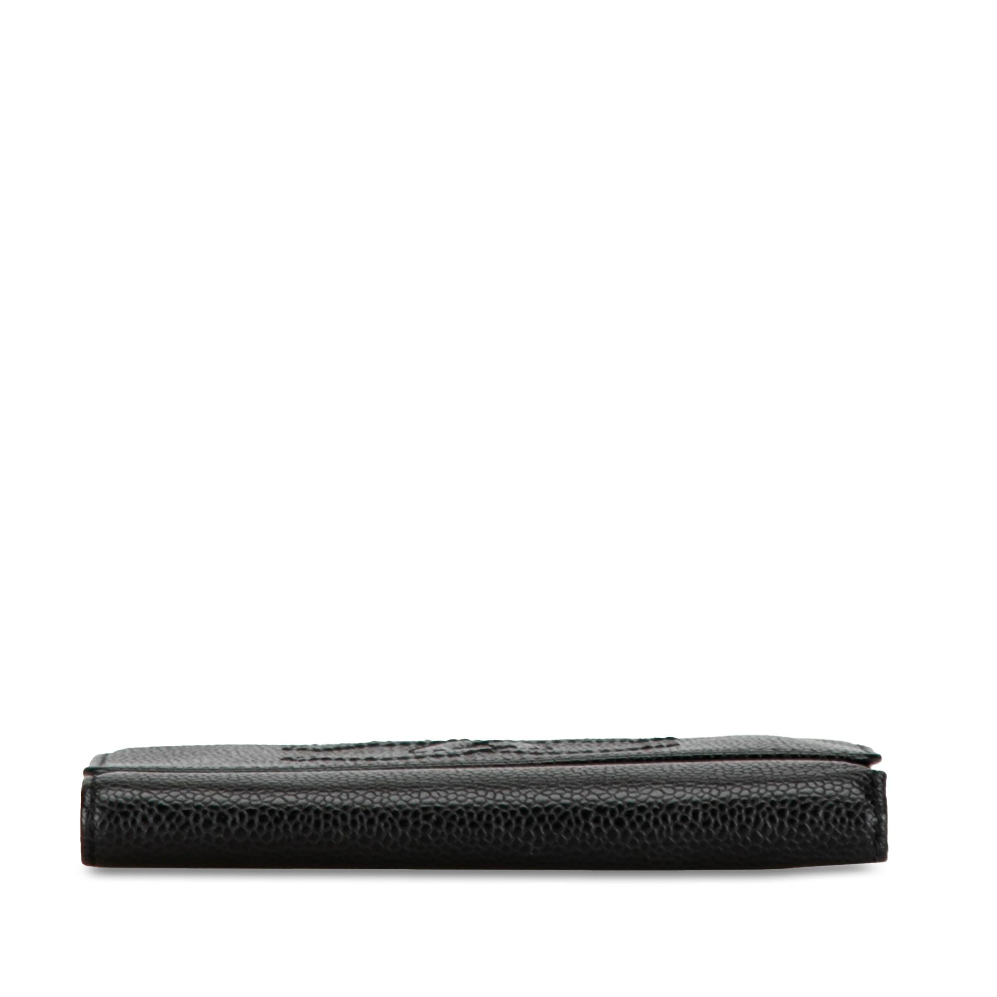 Chanel Chanel CC Caviar Trifold Wallet Black Size ONE SIZE - 4 Thumbnail