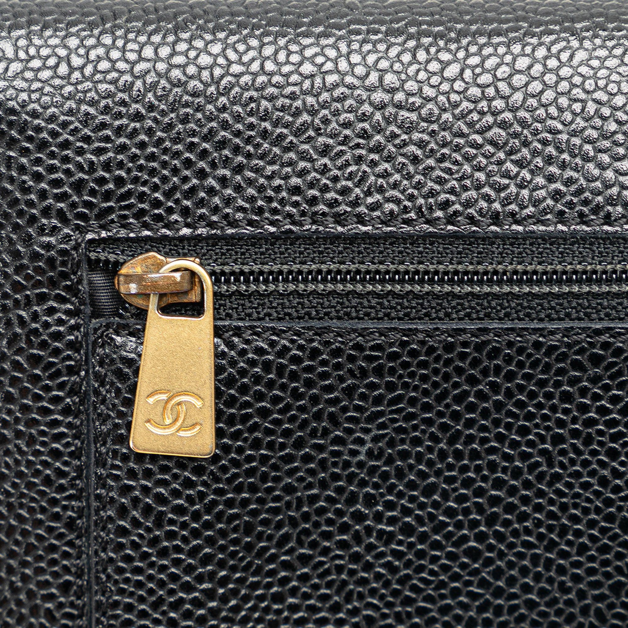 Chanel Chanel CC Caviar Trifold Wallet Black Size ONE SIZE - 10 Thumbnail